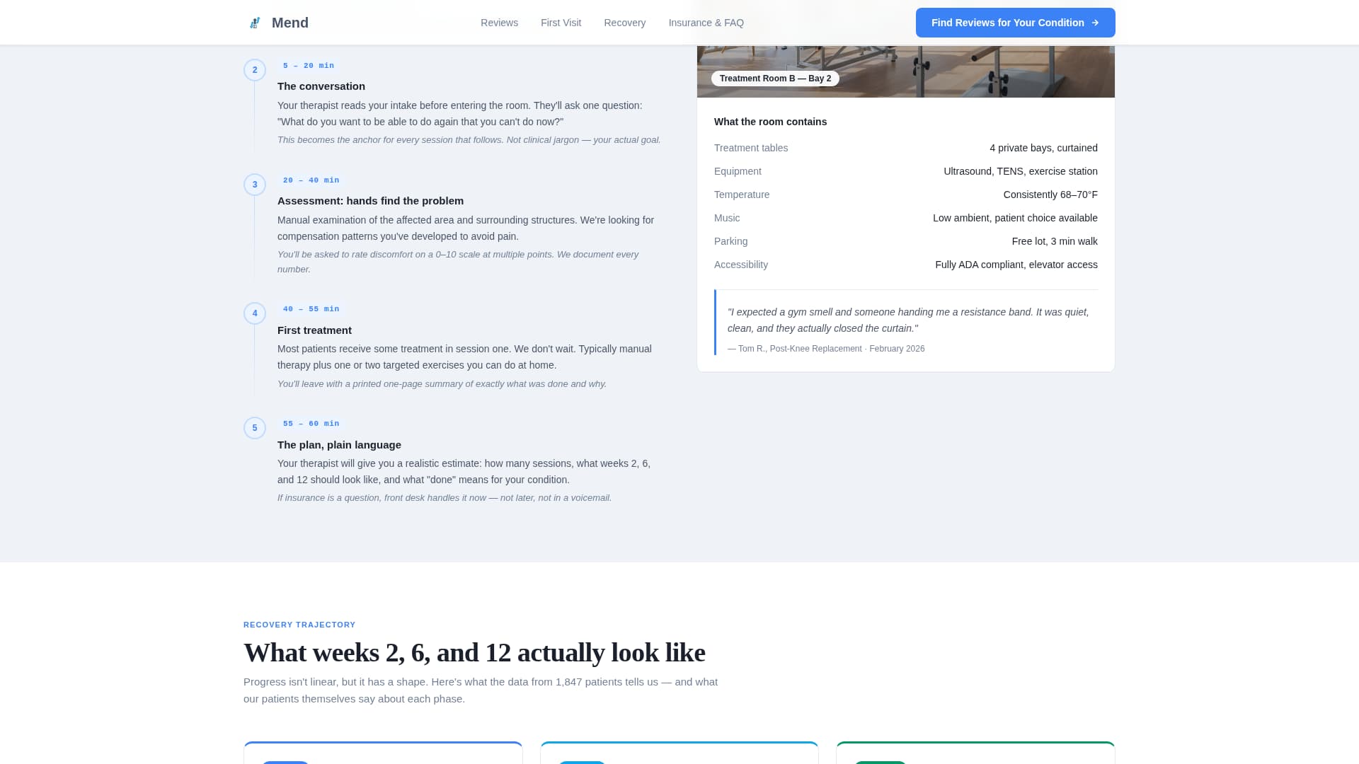 Physical Therapist Booking Website Template