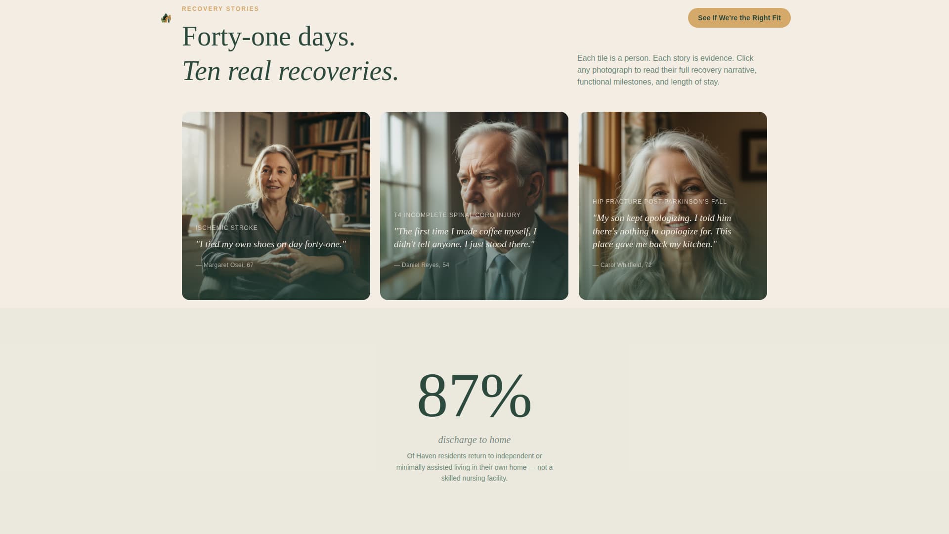 Haven - Trusted Independentliving Landing Page Template