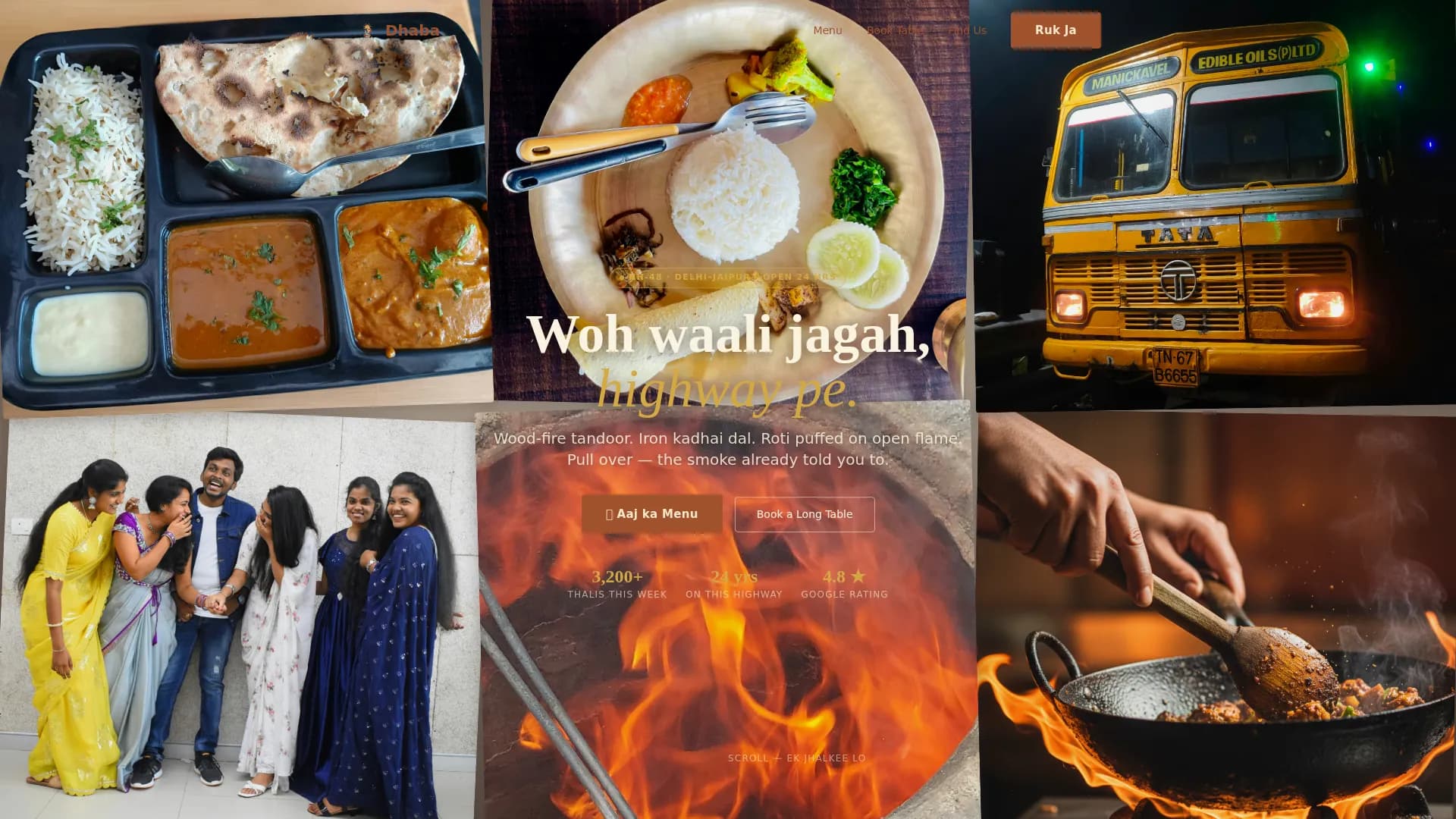 Indian Street Food & Regional Cuisine Professional Website Template