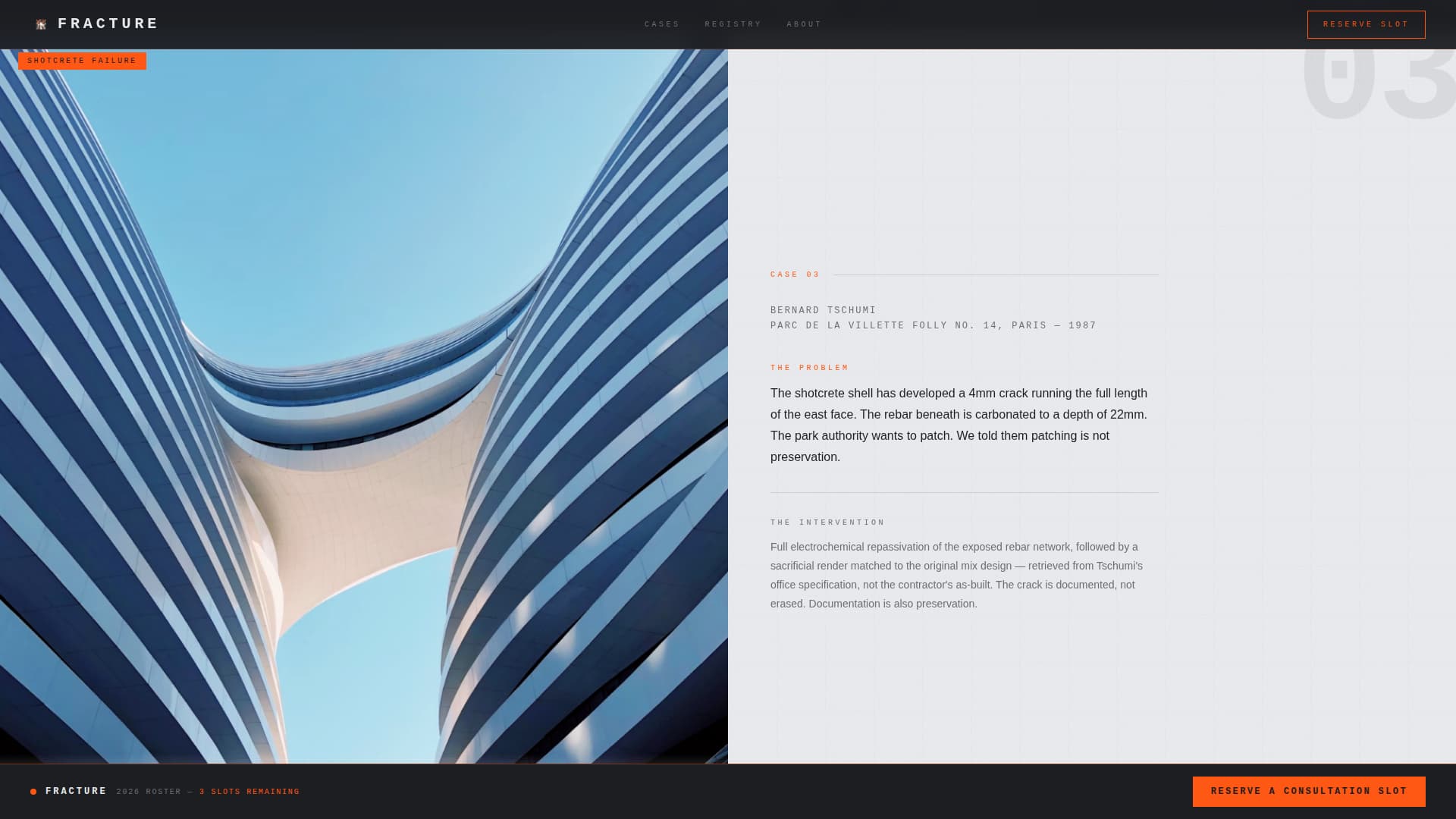 Deconstructivist Architecture Pre-Launch Website Template