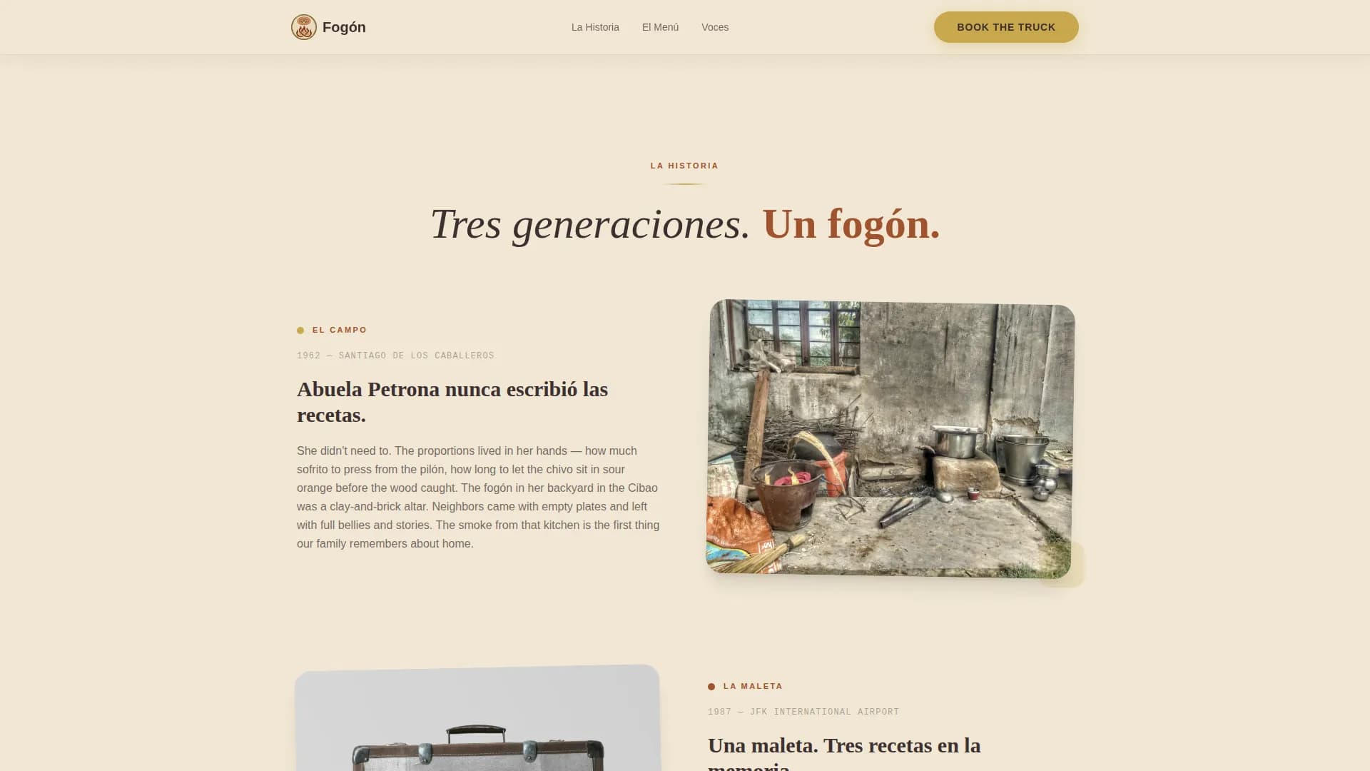Fogn — Dominican Food Truck Landing Page Template