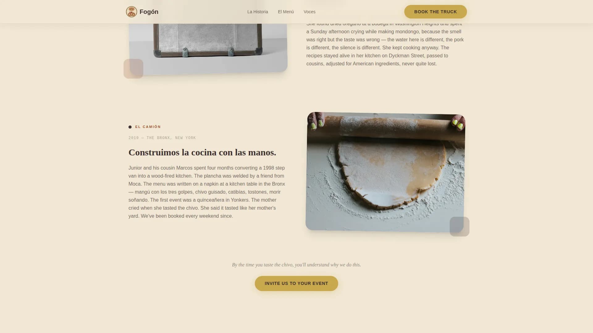 Fogn — Dominican Food Truck Landing Page Template