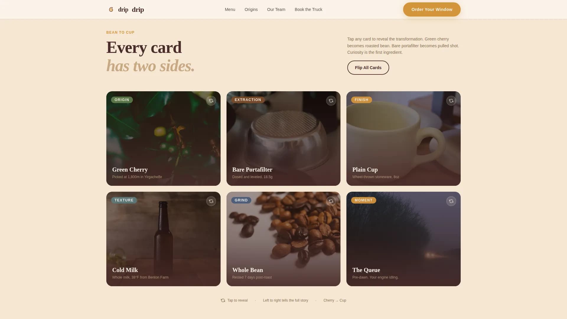 Drive-Through Specialty Coffee & Ordering Website Template
