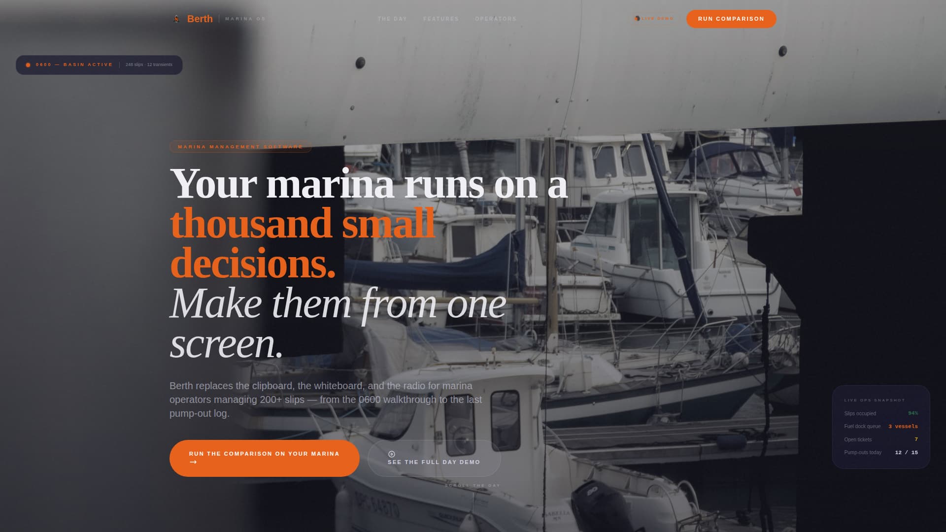 Harbormaster - Raw Maritimeoperations Landing Page Template
