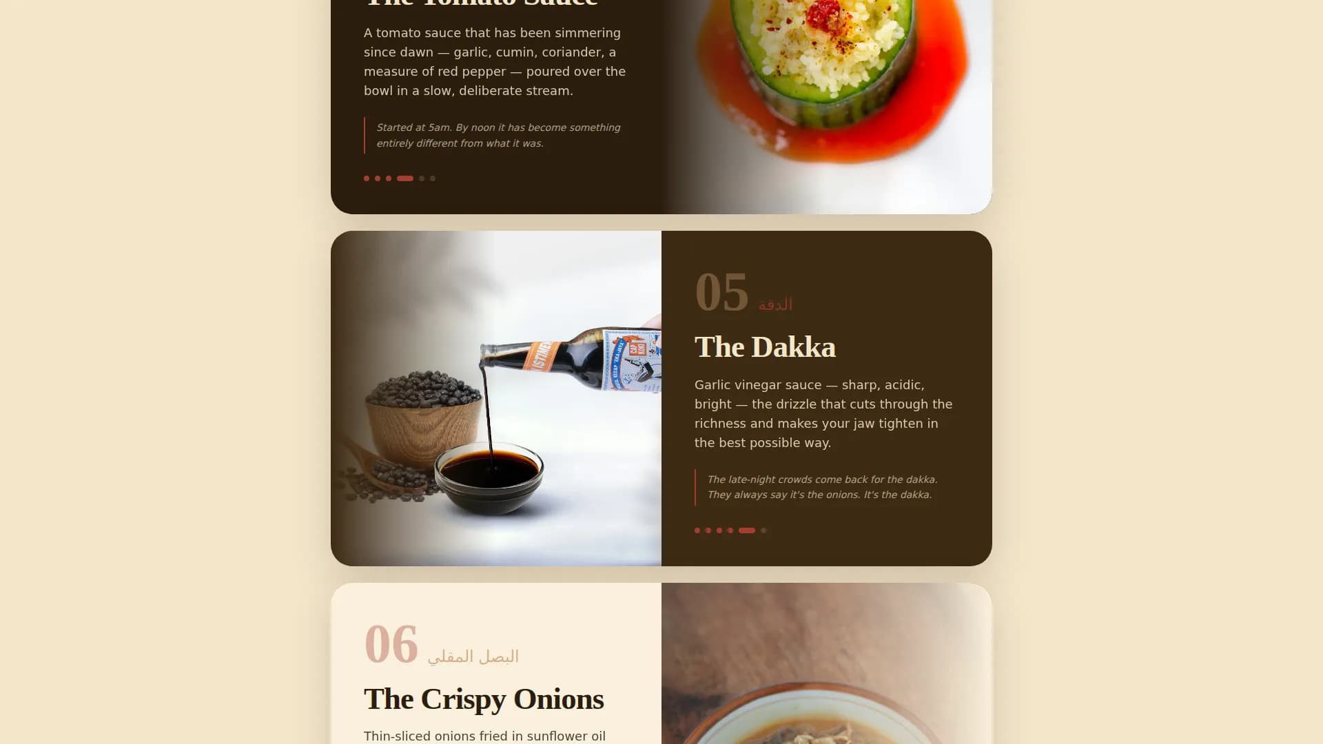 Middle Eastern Cuisine & Dining Local Professional Website Template