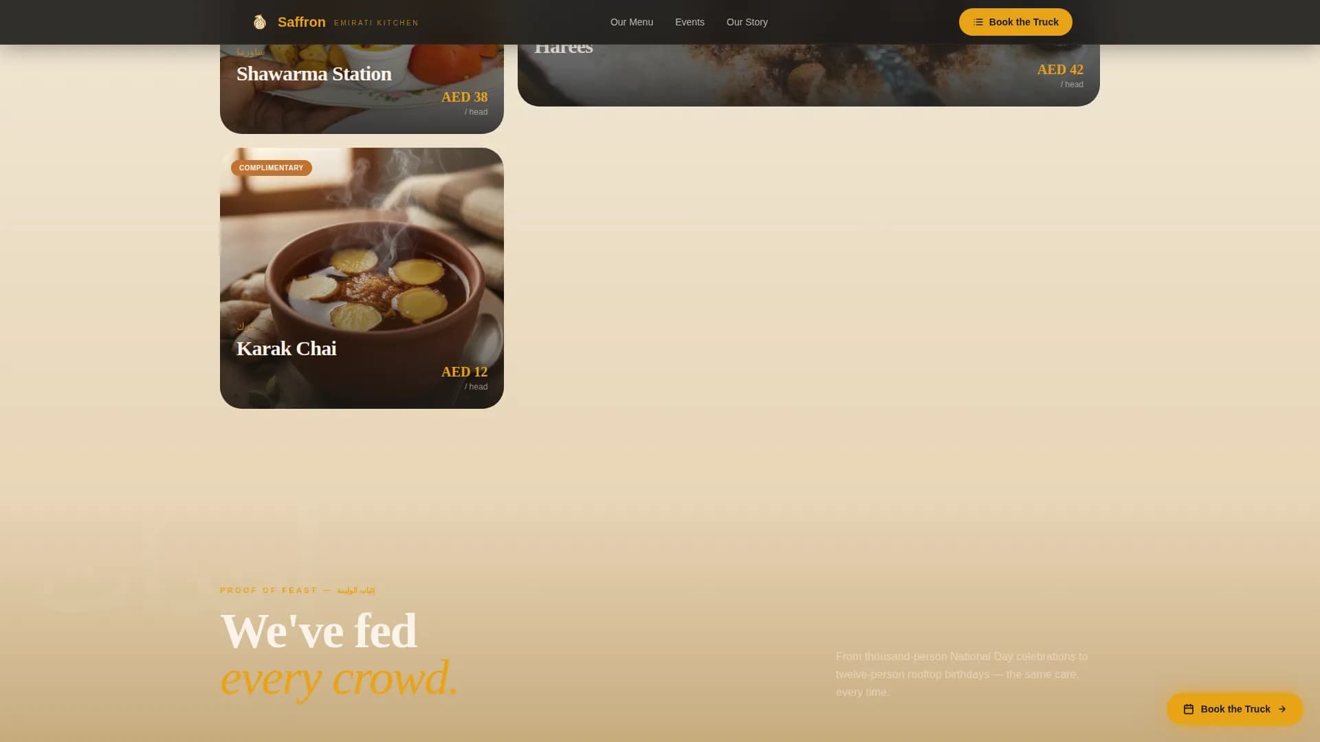 Middle Eastern Cuisine & Dining Booking Website Template