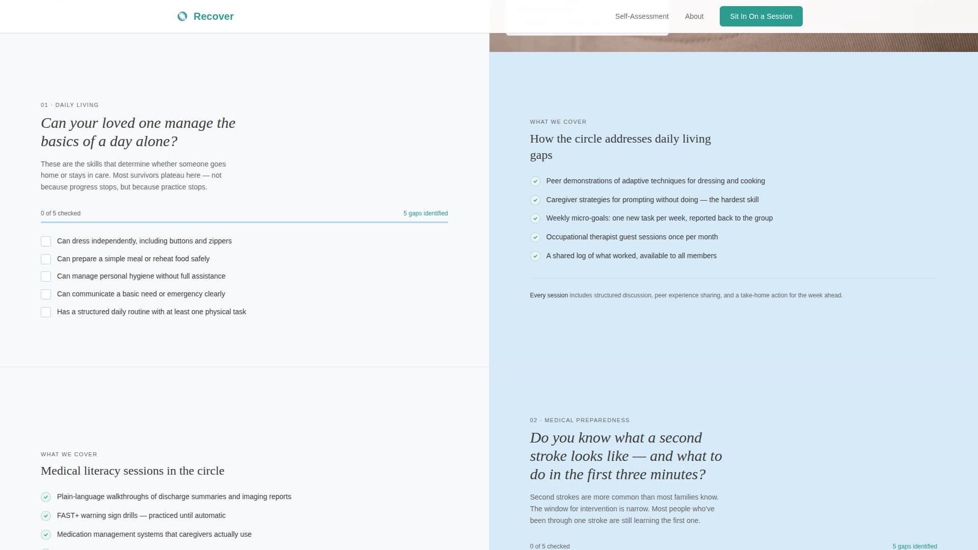 Stroke Recovery Care Professional Website Template