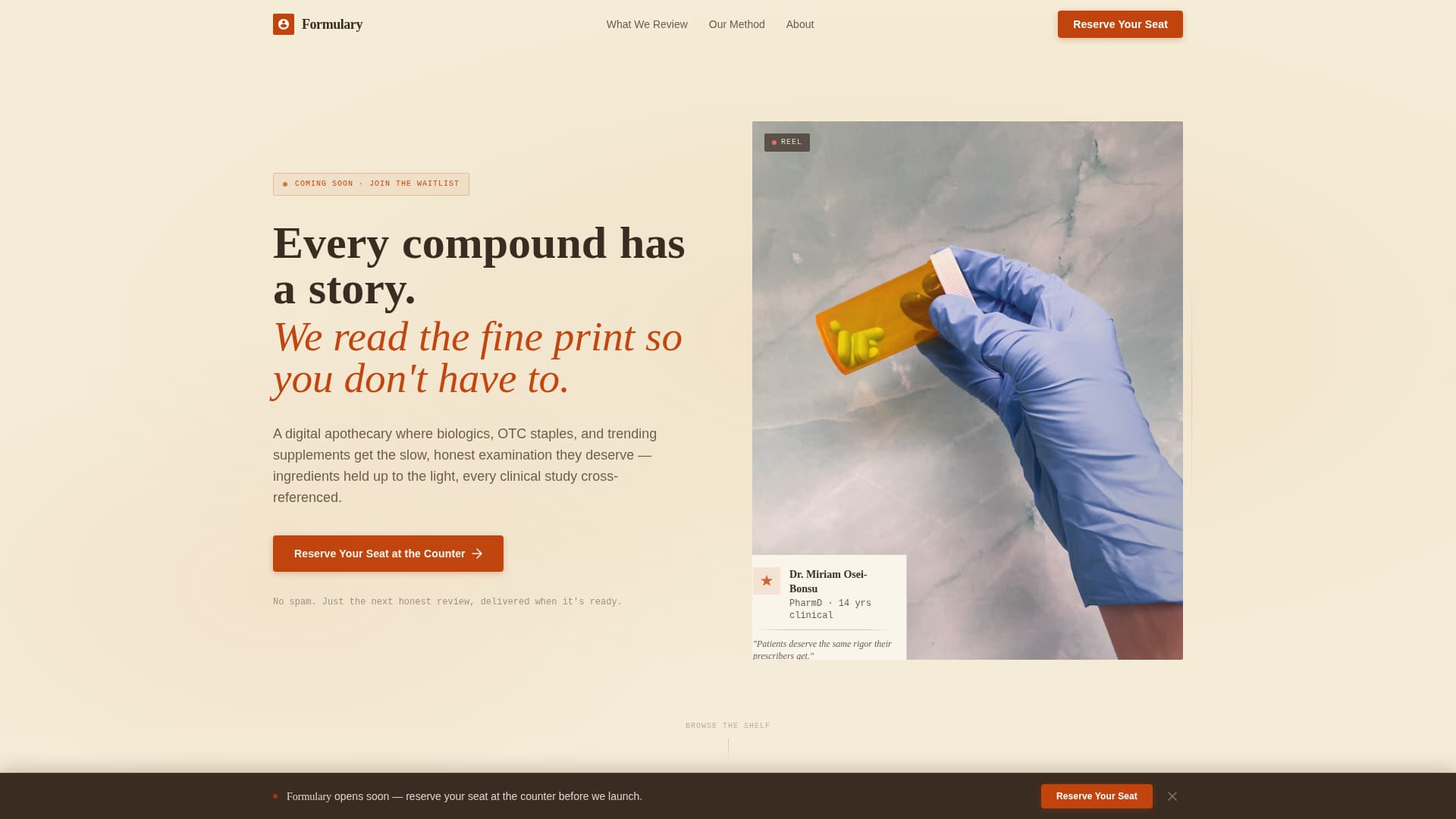 Pharmaceutical Blog & Media Pre-Launch Website Template