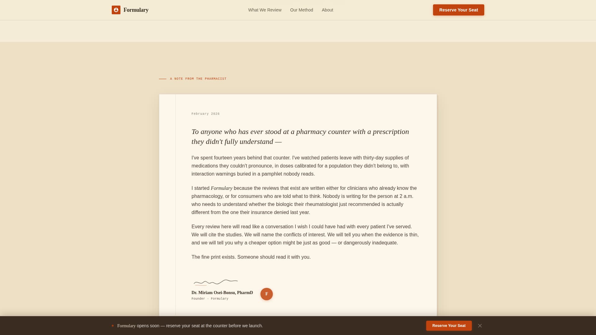 Pharmaceutical Blog & Media Pre-Launch Website Template