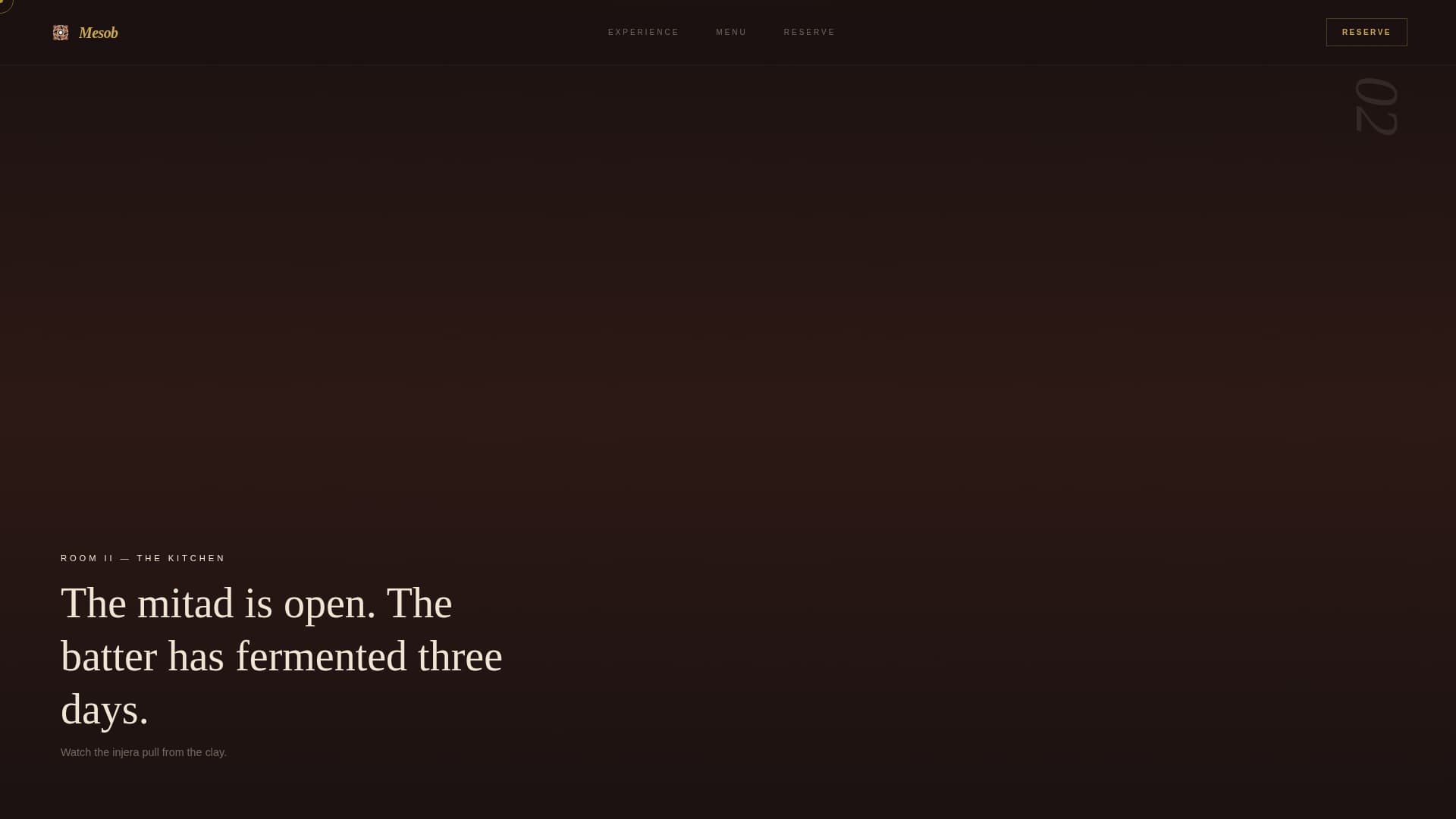 Mesob - Immersive Ethiopian Landing Page Template