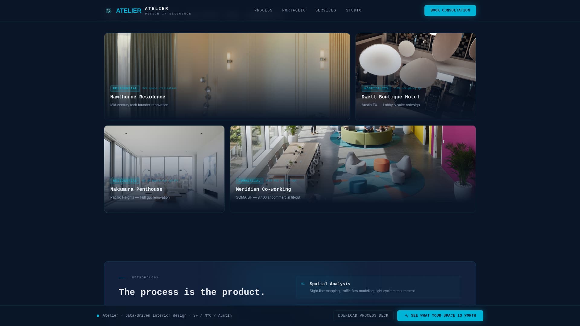 Interior Design Digital Presence Portfolio Website Template