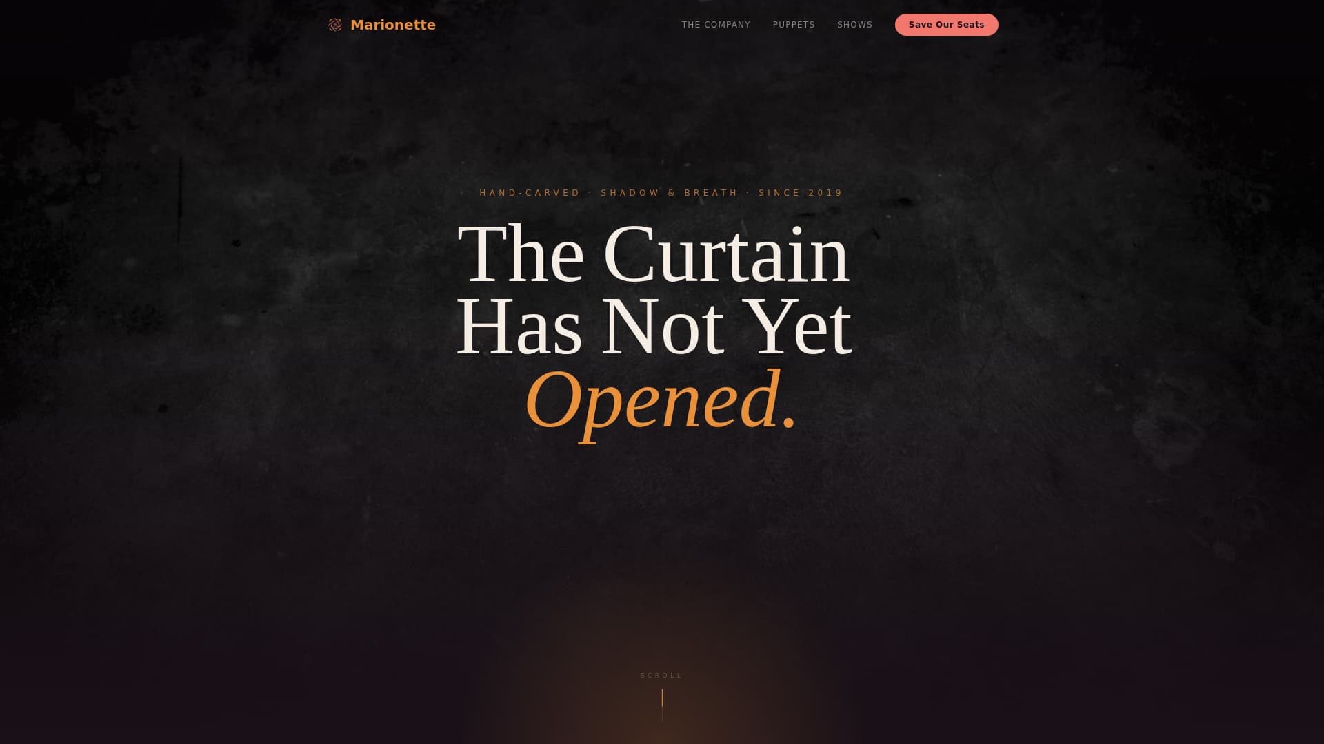 Marionette - Enchanting Puppetry Landing Page Template