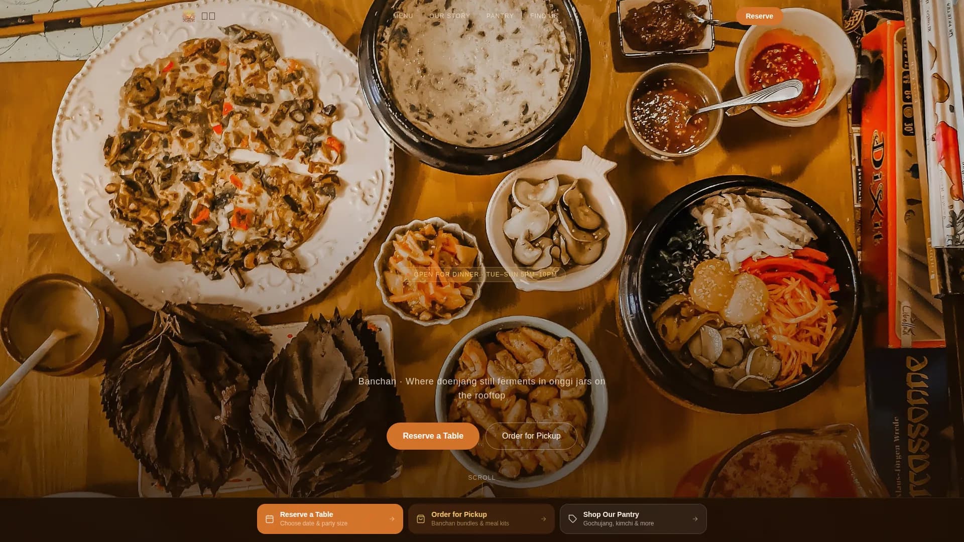 Restaurant & Dining Specialist Booking Website Template