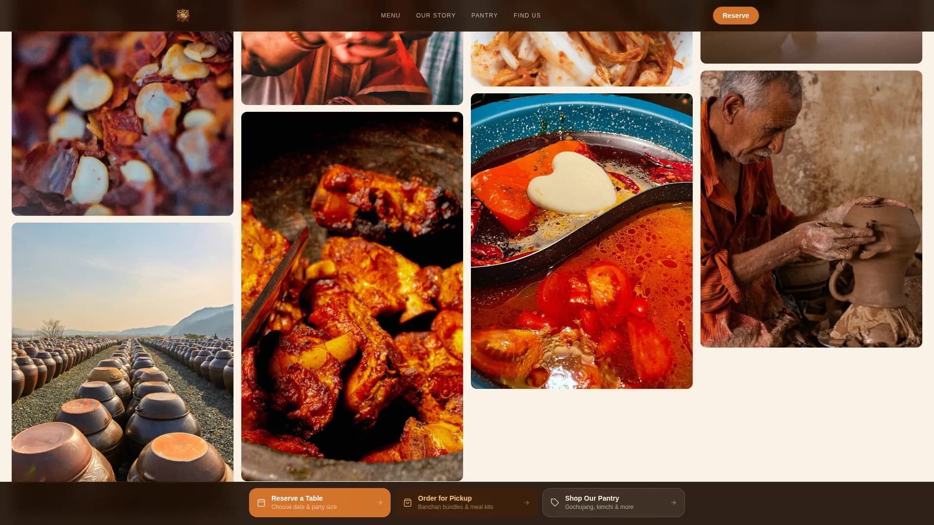 Restaurant & Dining Specialist Booking Website Template