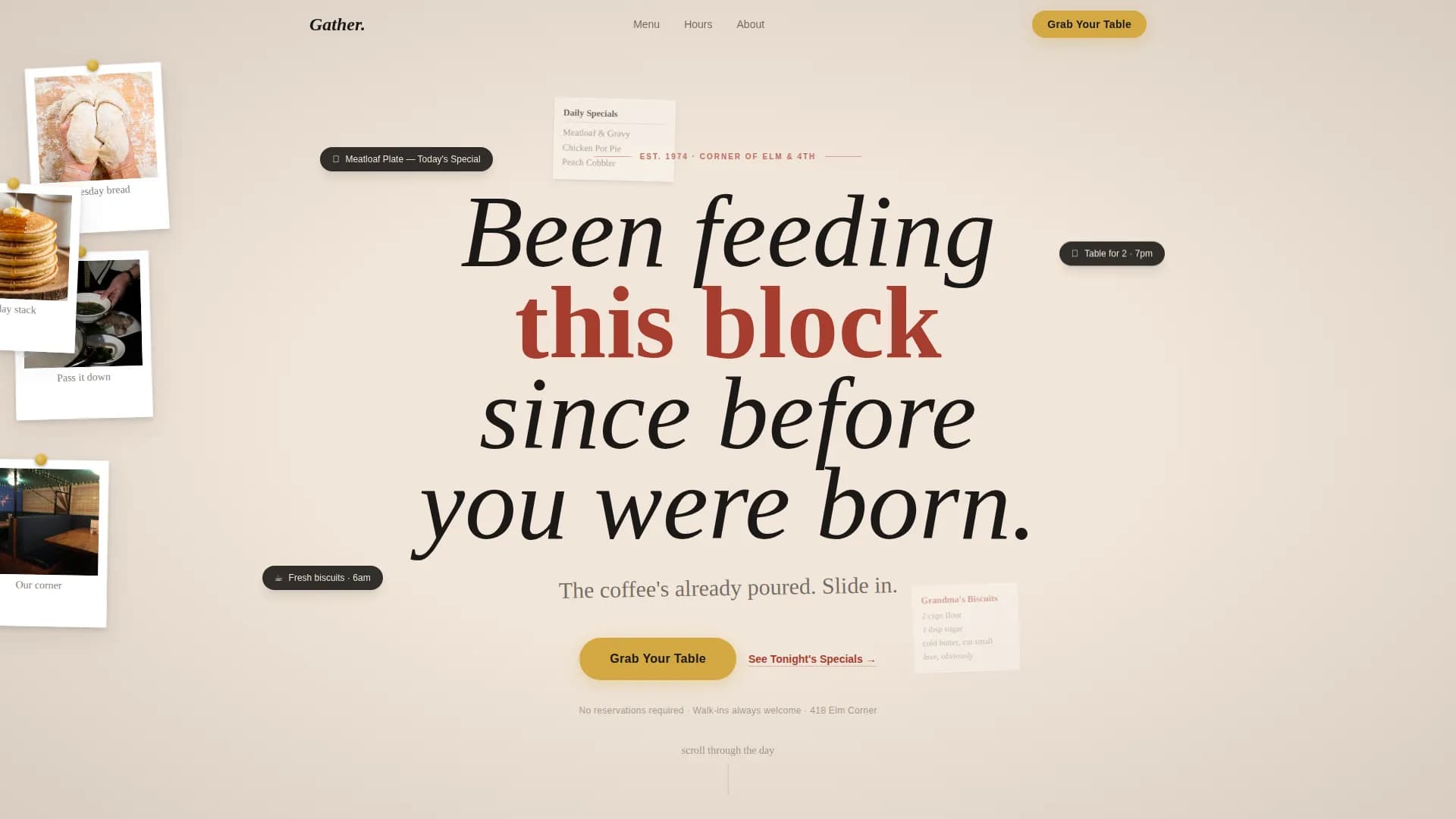 Restaurant & Dining Specialist Professional Website Template