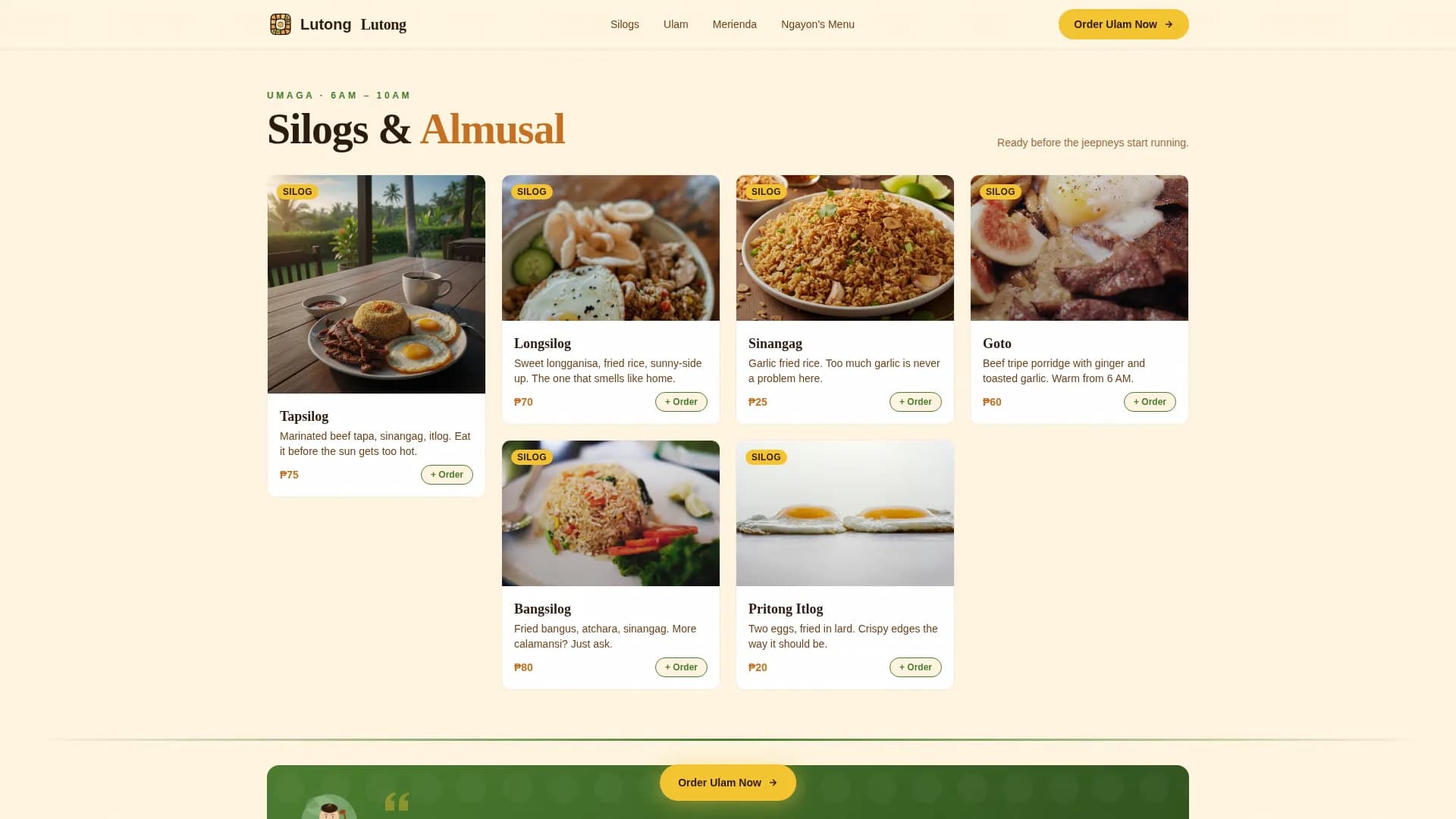 Southeast Asian Cuisine & Dining Professional Website Template