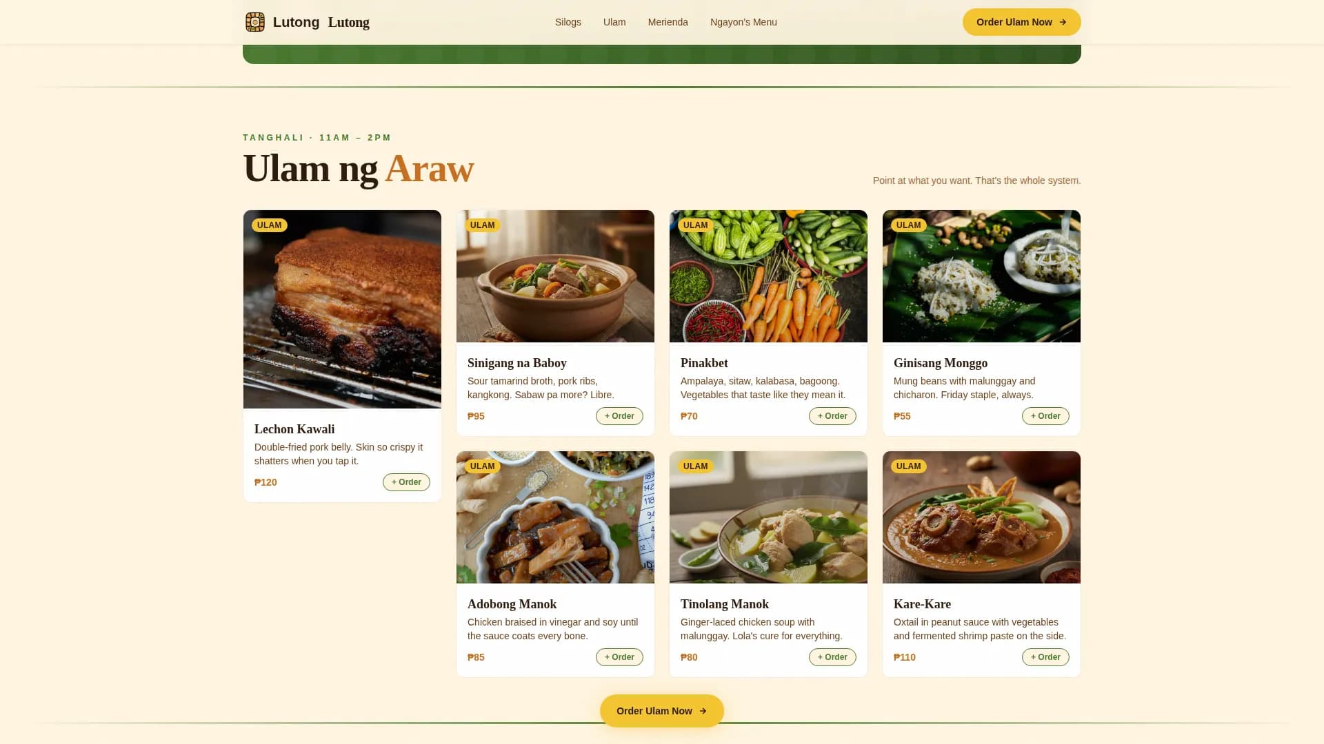 Southeast Asian Cuisine & Dining Professional Website Template