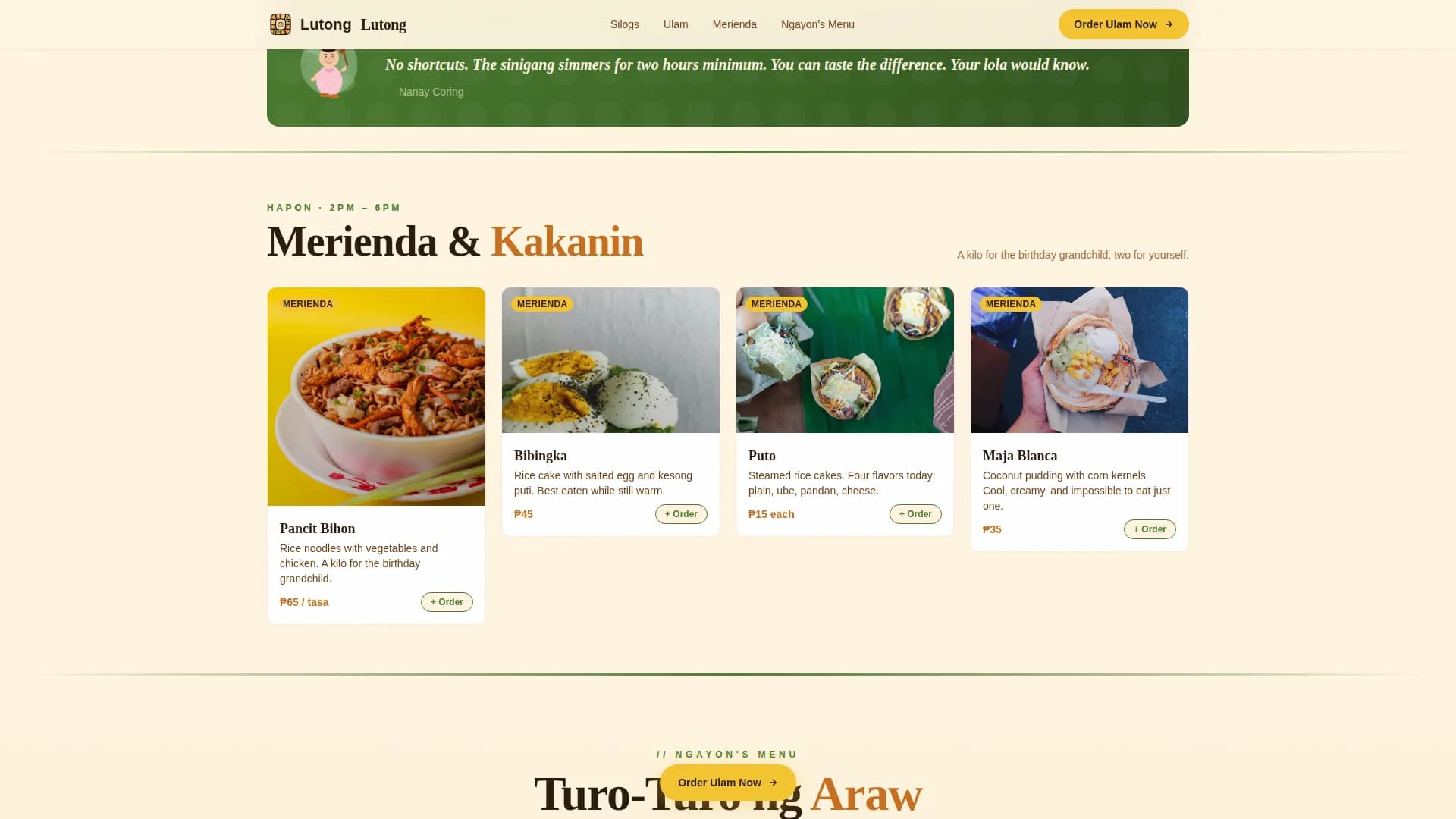 Southeast Asian Cuisine & Dining Professional Website Template