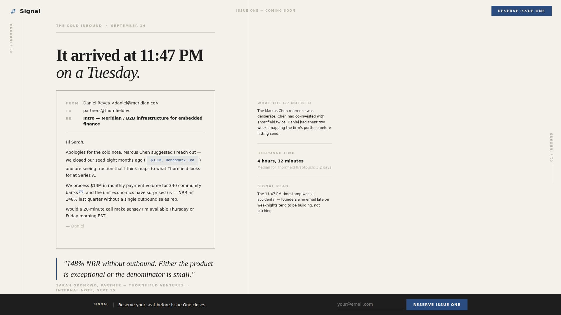 Venture Capital Newsletter Pre-Launch Website Template