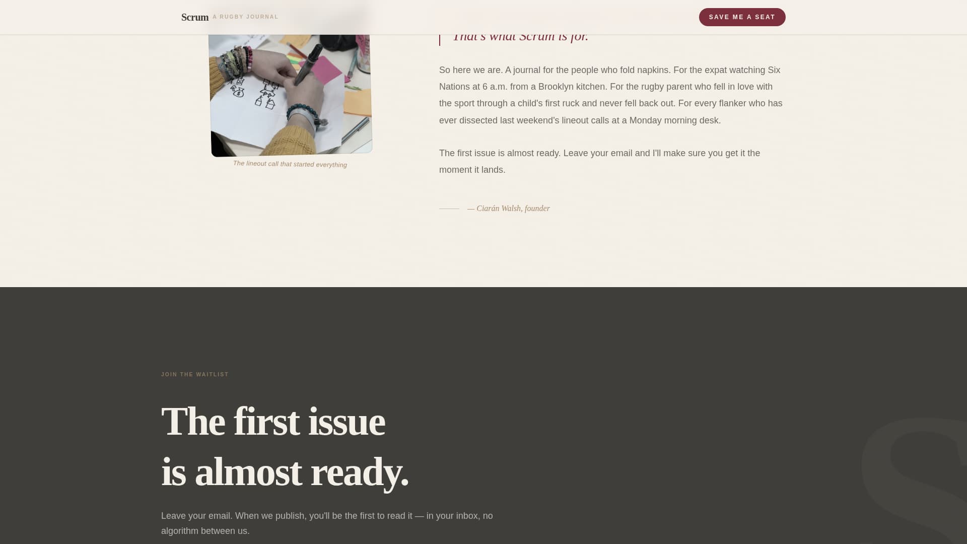Sports Blog Pre-Launch Website Template
