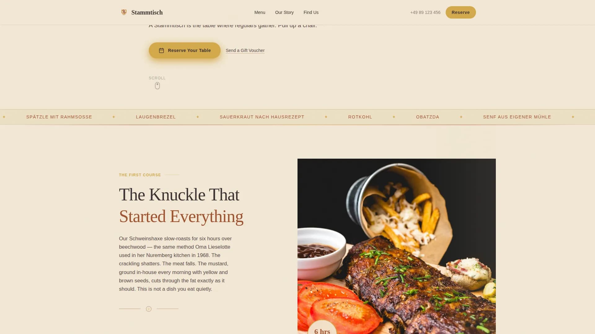 Stammtisch - Rustic German Dining Landing Page Template