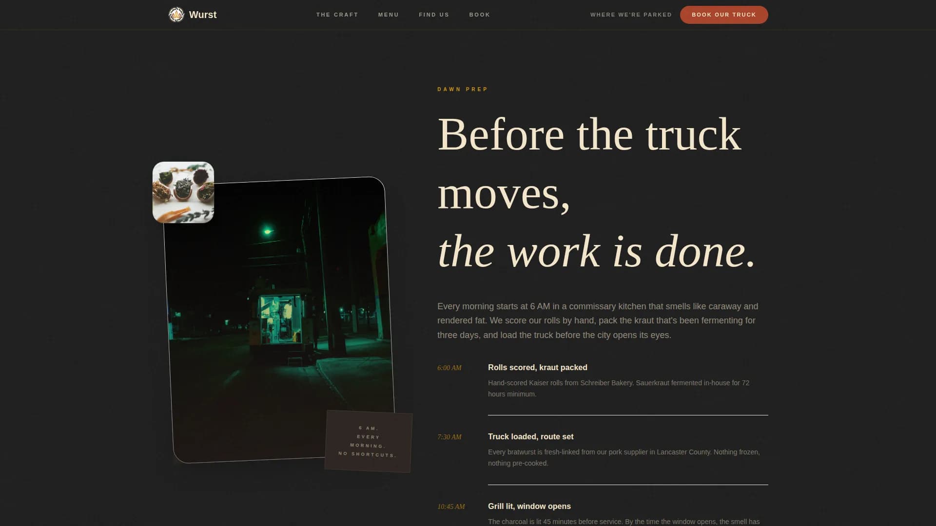 Wurst — German Food Truck Landing Page Template