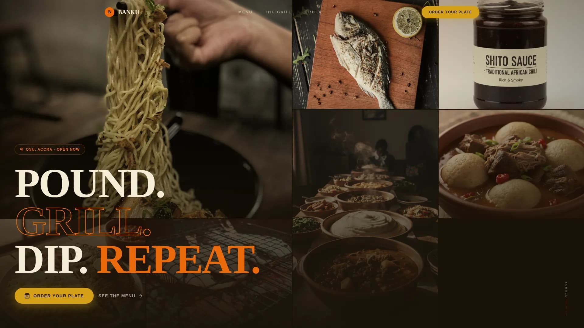 African Cuisine & Dining Professional Website Template