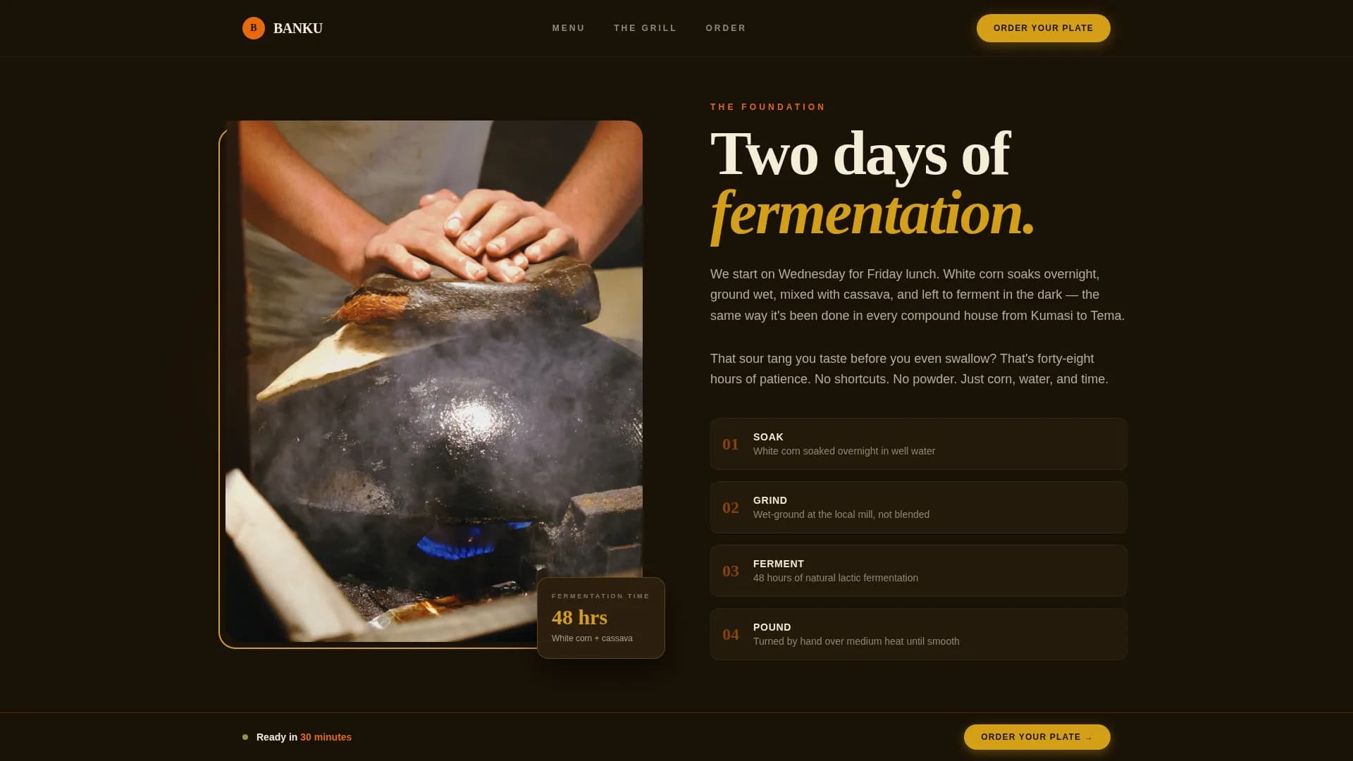 African Cuisine & Dining Professional Website Template