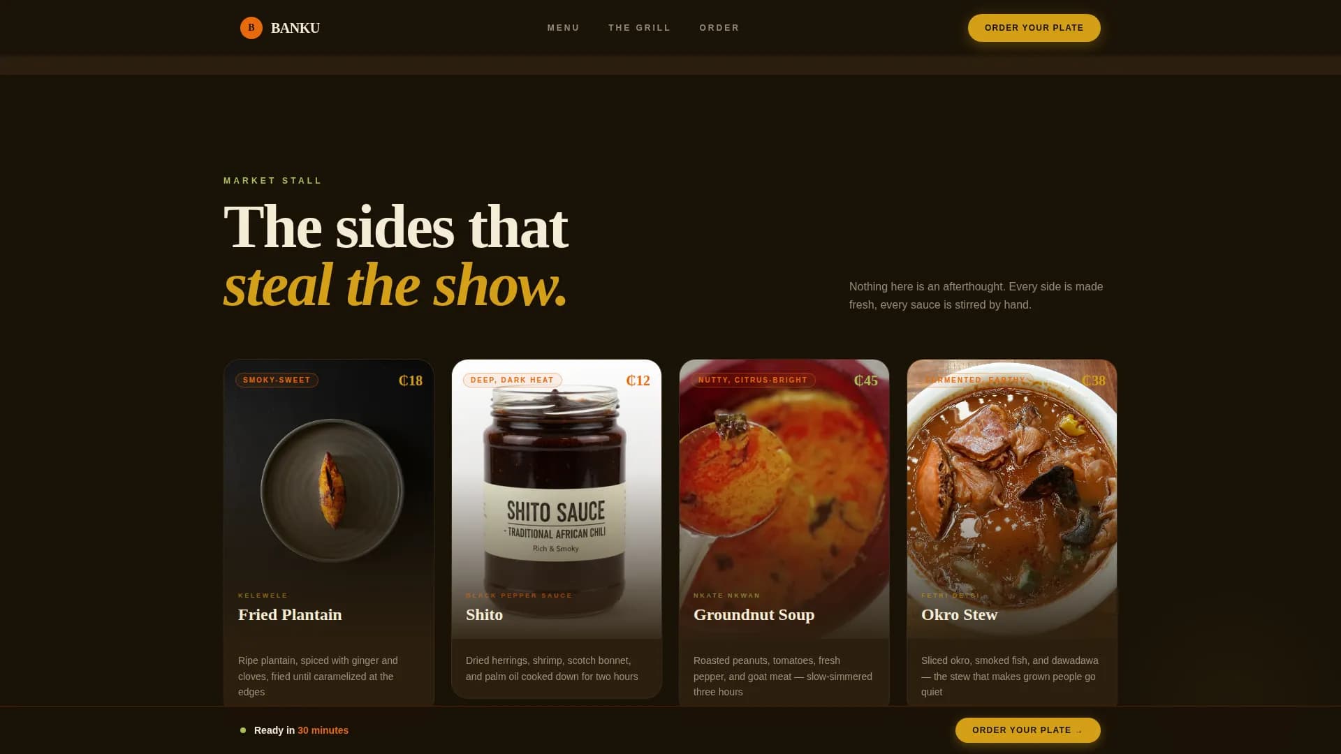 African Cuisine & Dining Professional Website Template