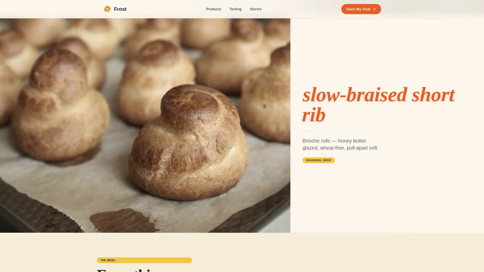 Frost — Gluten-Free Frozen Landing Page Template