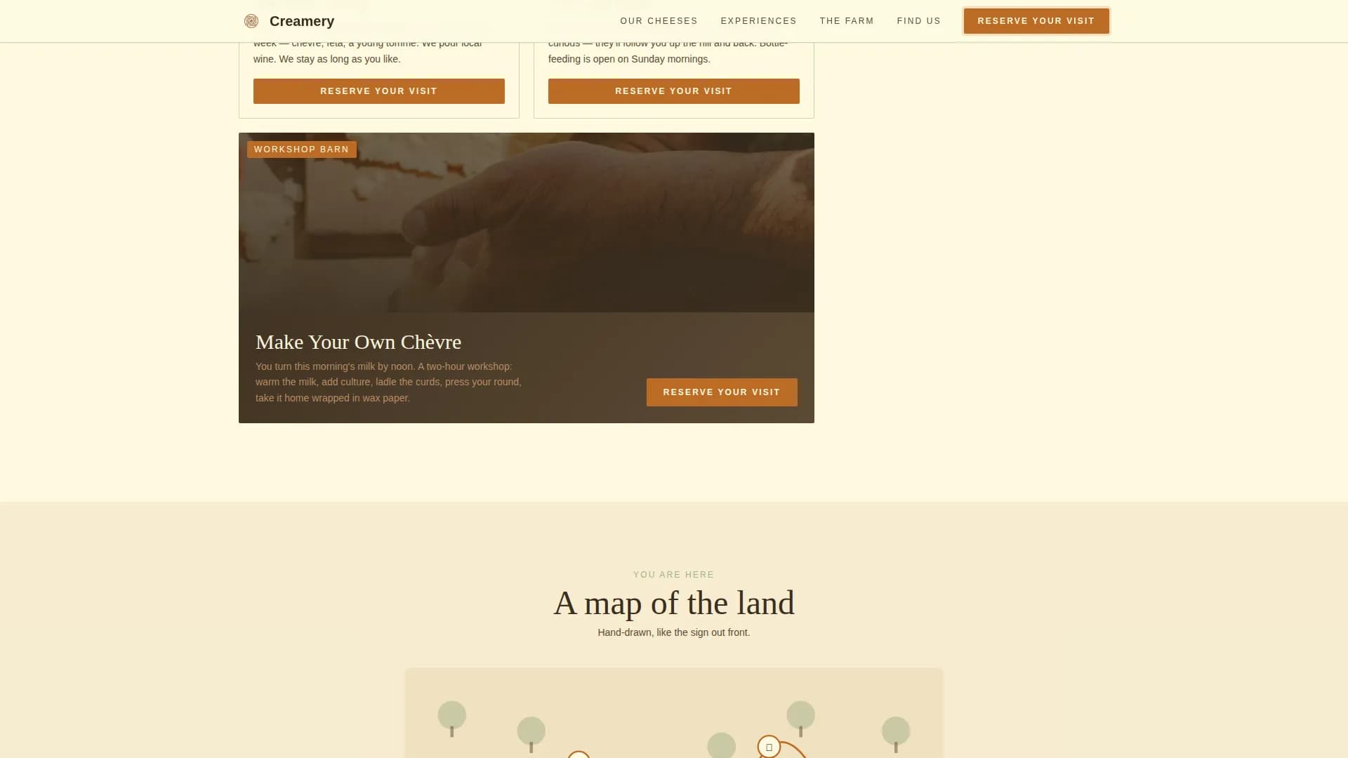 Dairy & Cheese Booking Website Template