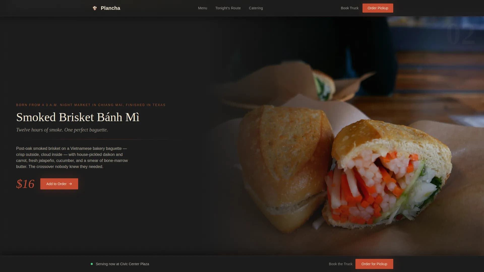 Food Truck & Mobile Kitchen Booking Website Template