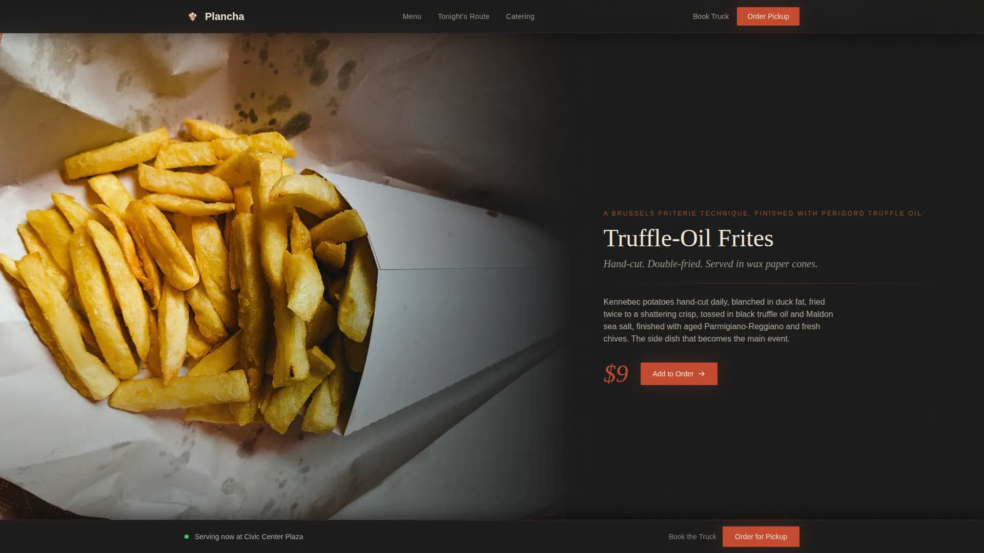 Food Truck & Mobile Kitchen Booking Website Template