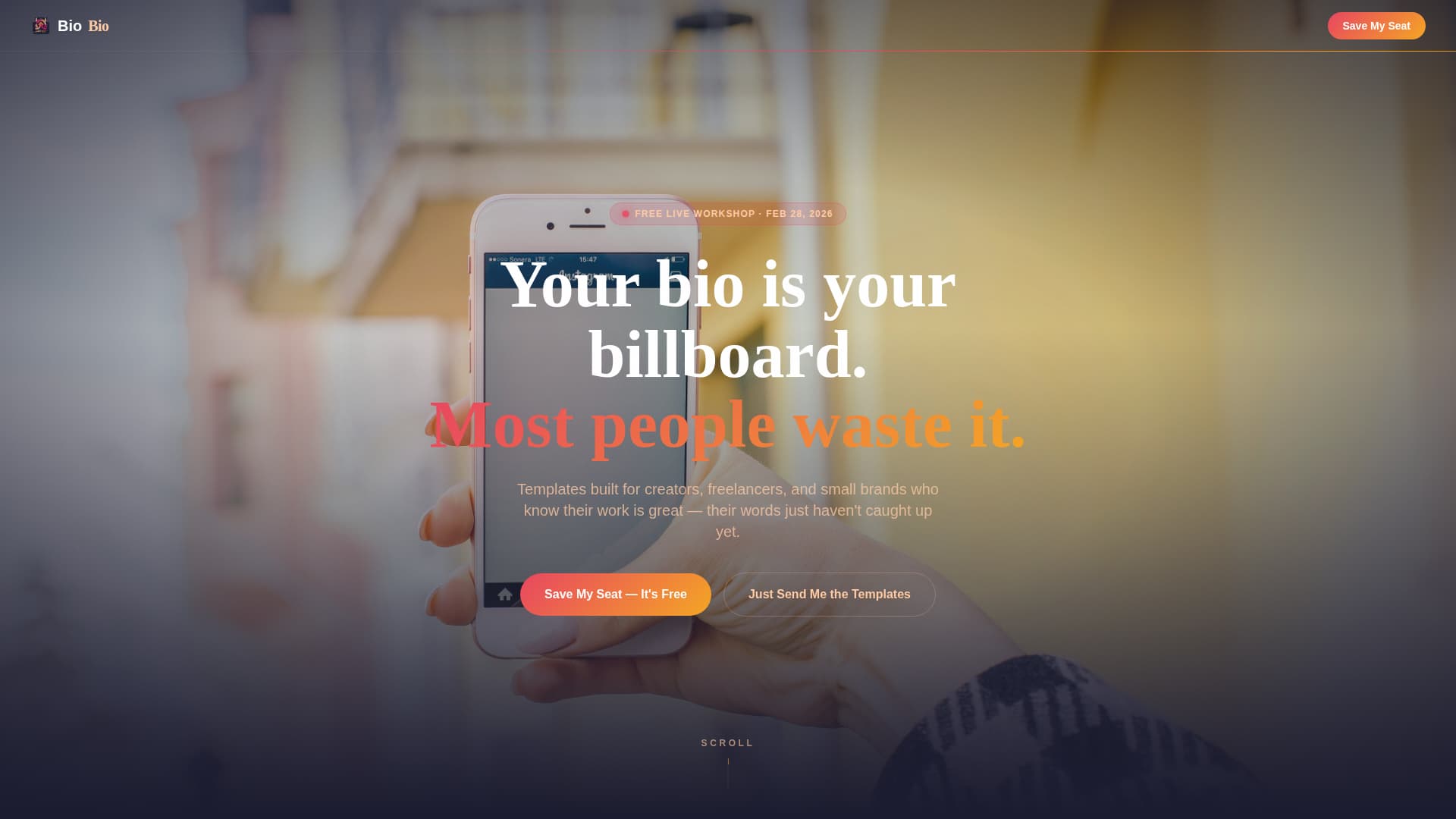 Spotlight - Captivating Instagram Landing Page Template