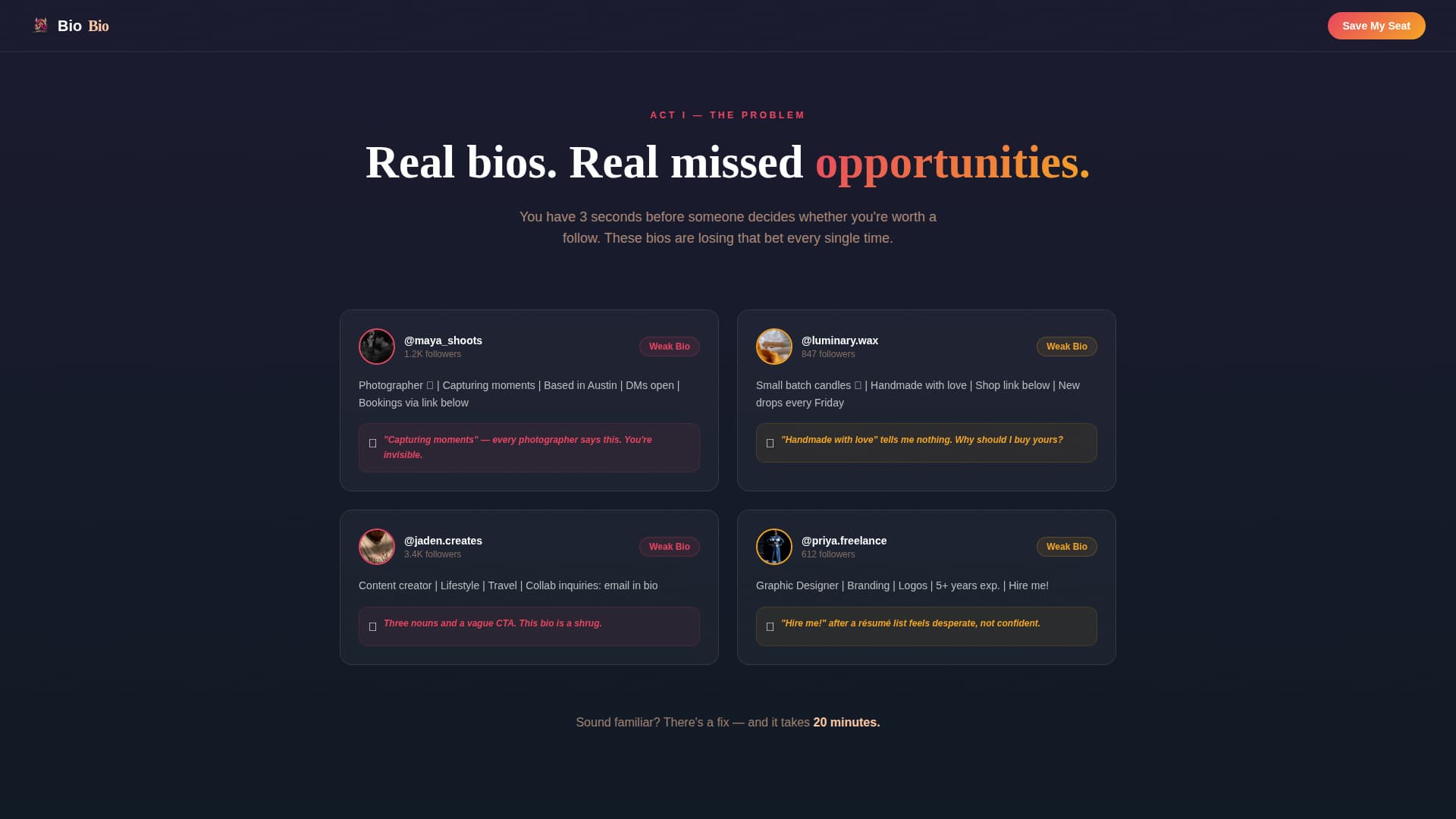 Spotlight - Captivating Instagram Landing Page Template