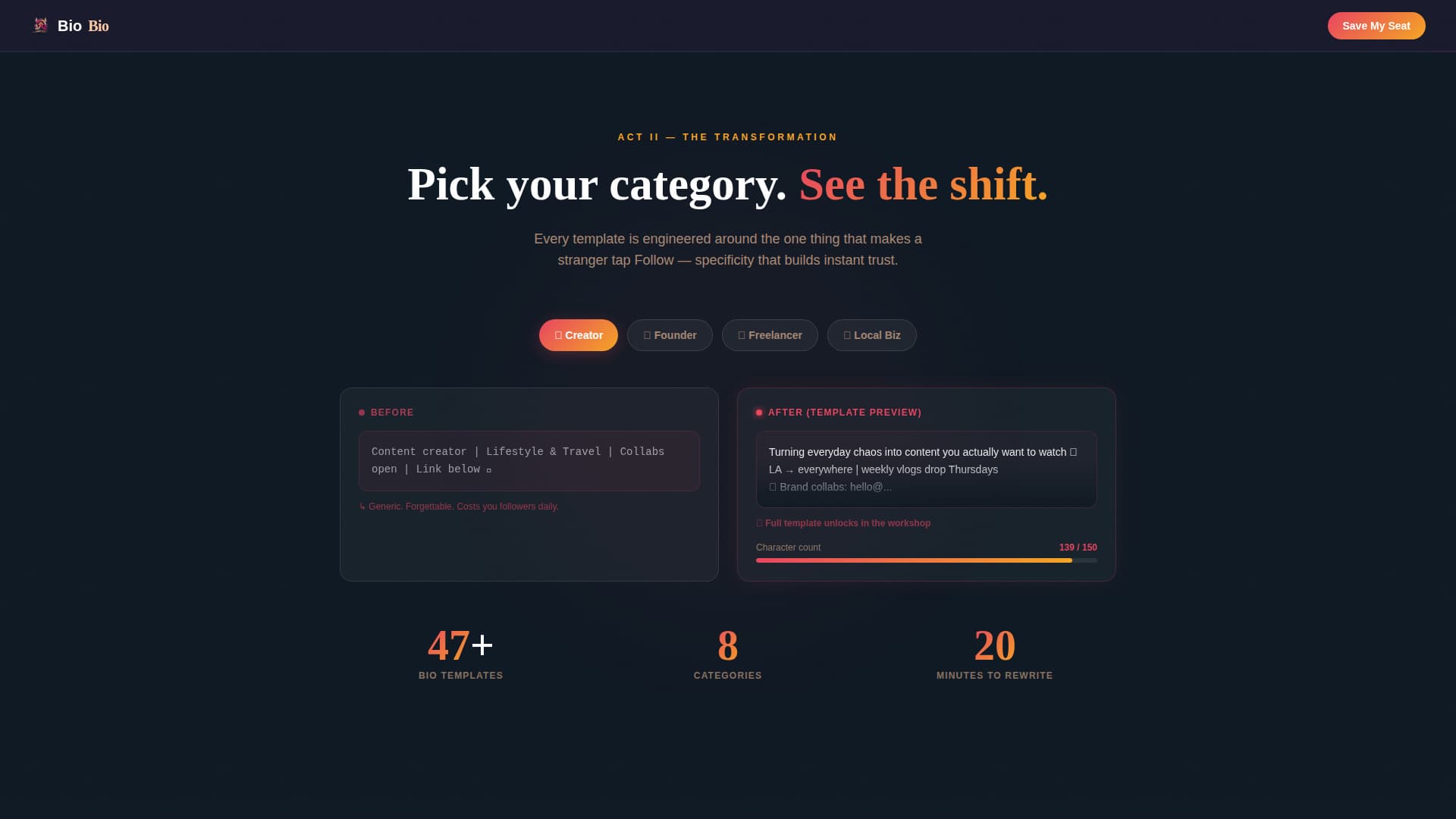Spotlight - Captivating Instagram Landing Page Template