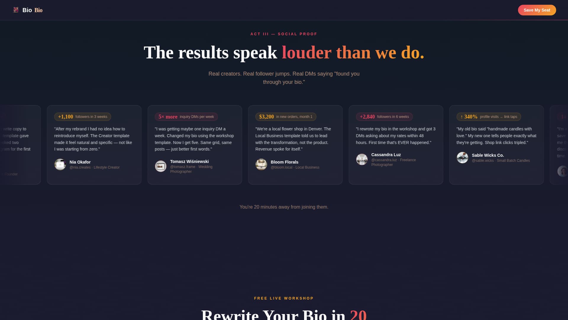 Spotlight - Captivating Instagram Landing Page Template