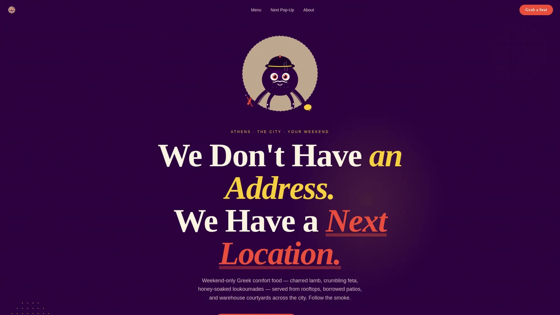 Greek Dining Booking Website Template
