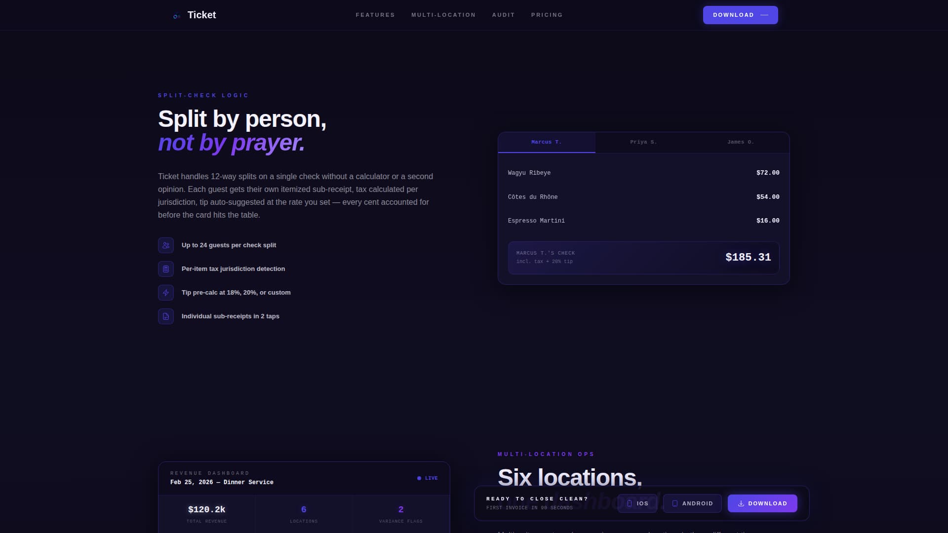 Restaurant Software & SaaS Professional Website Template