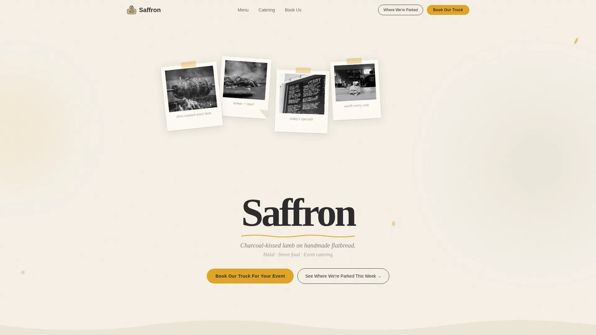 Halal Food & Dining Advanced Booking Website Template