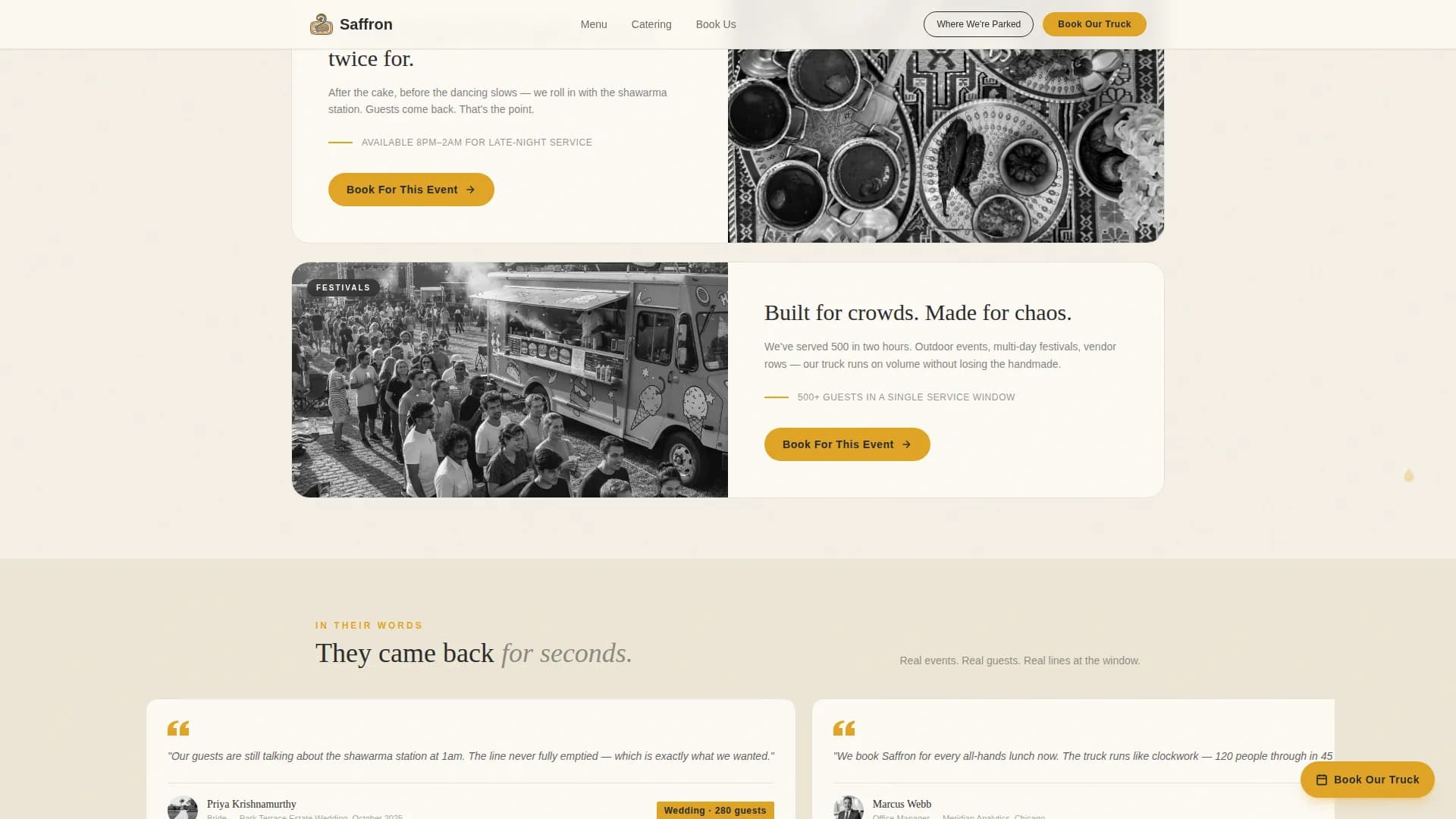 Halal Food & Dining Advanced Booking Website Template
