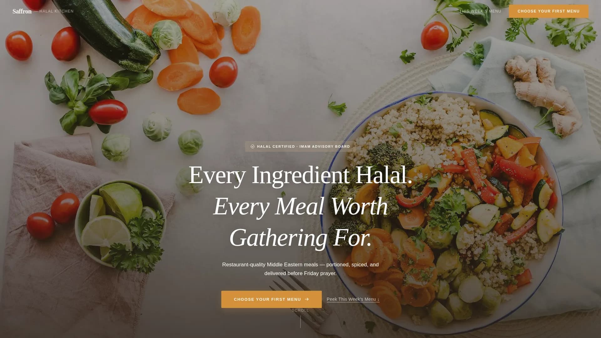 Halal Food & Dining Blog Website Template
