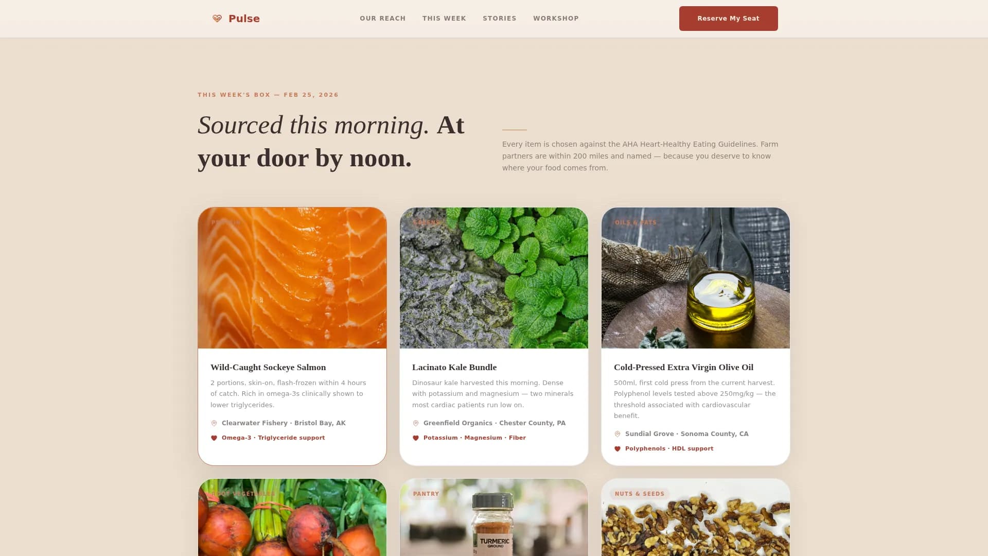 Vitals — Premium Organic Grocery Landing Page Template