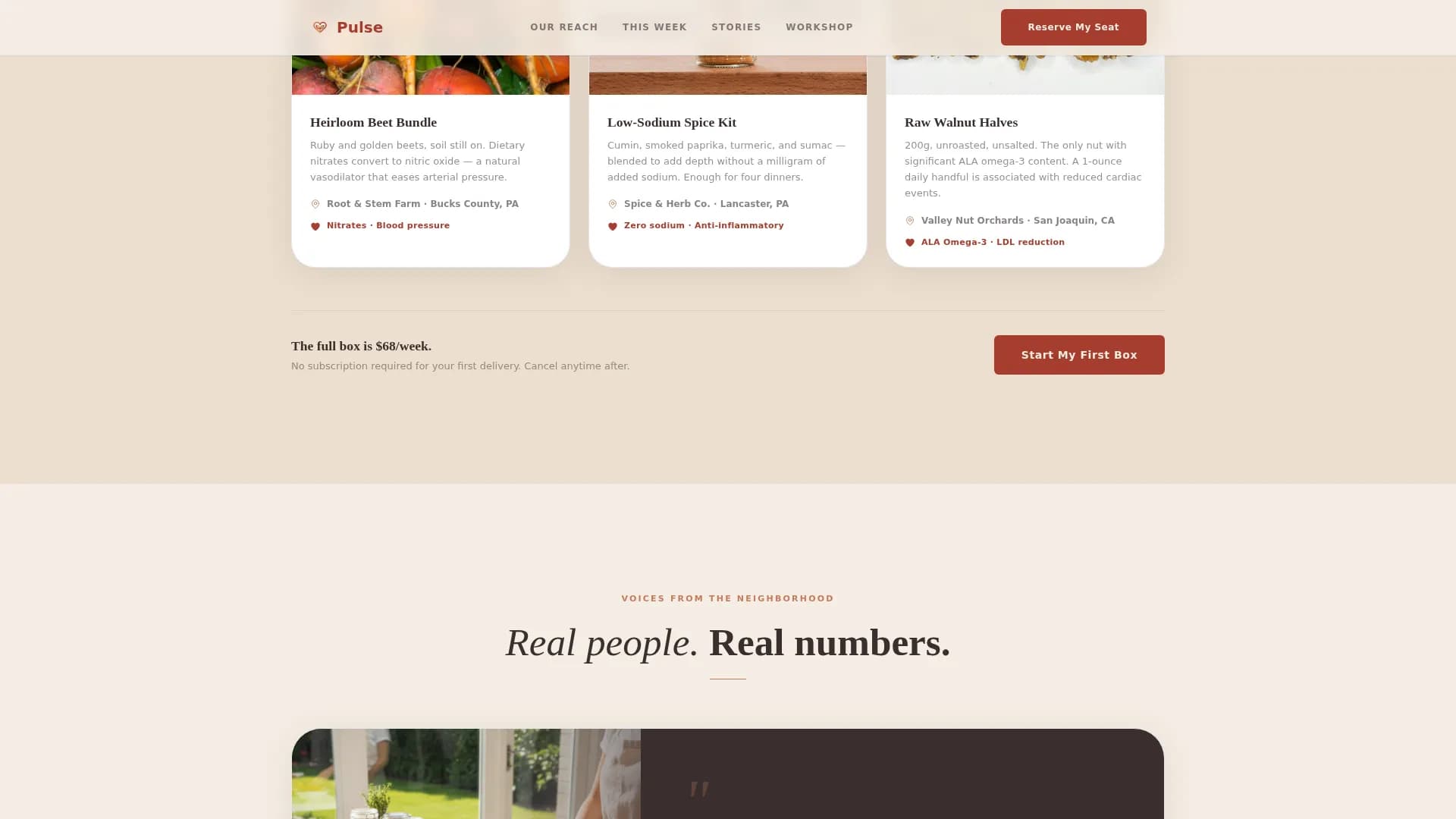 Vitals — Premium Organic Grocery Landing Page Template