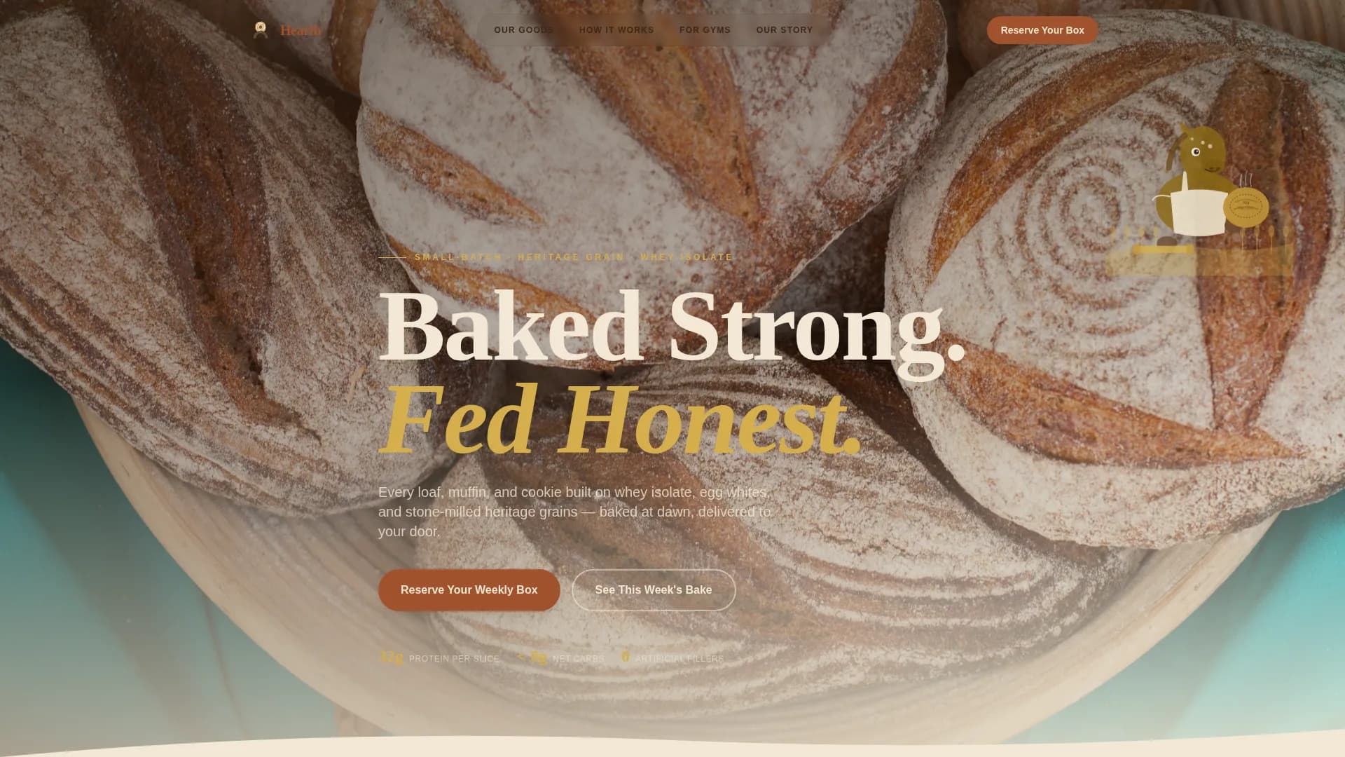 High-Protein Food & Dining Booking Website Template