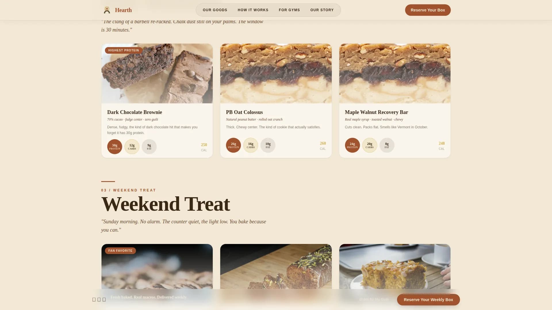 High-Protein Food & Dining Booking Website Template