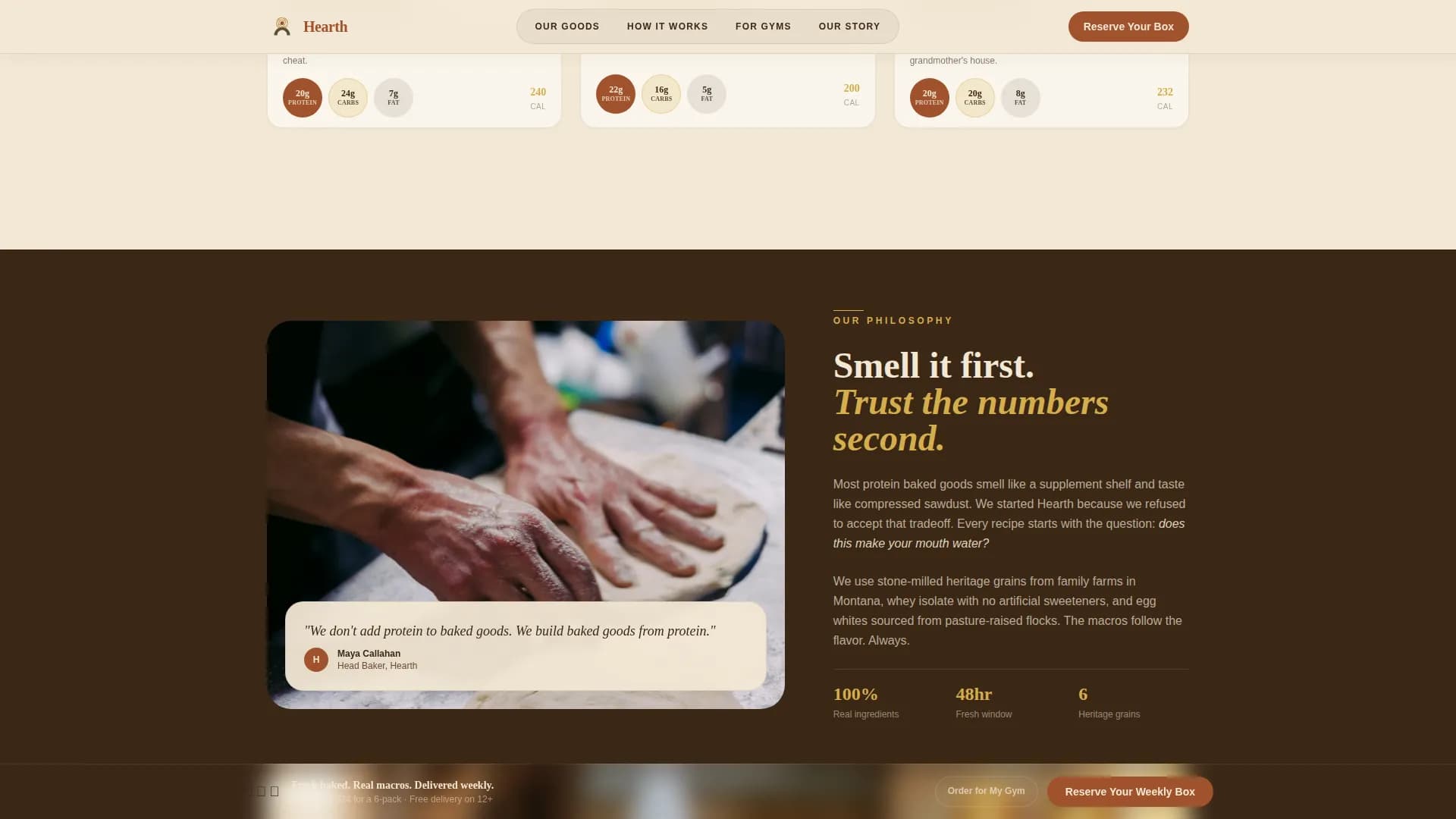 High-Protein Food & Dining Booking Website Template