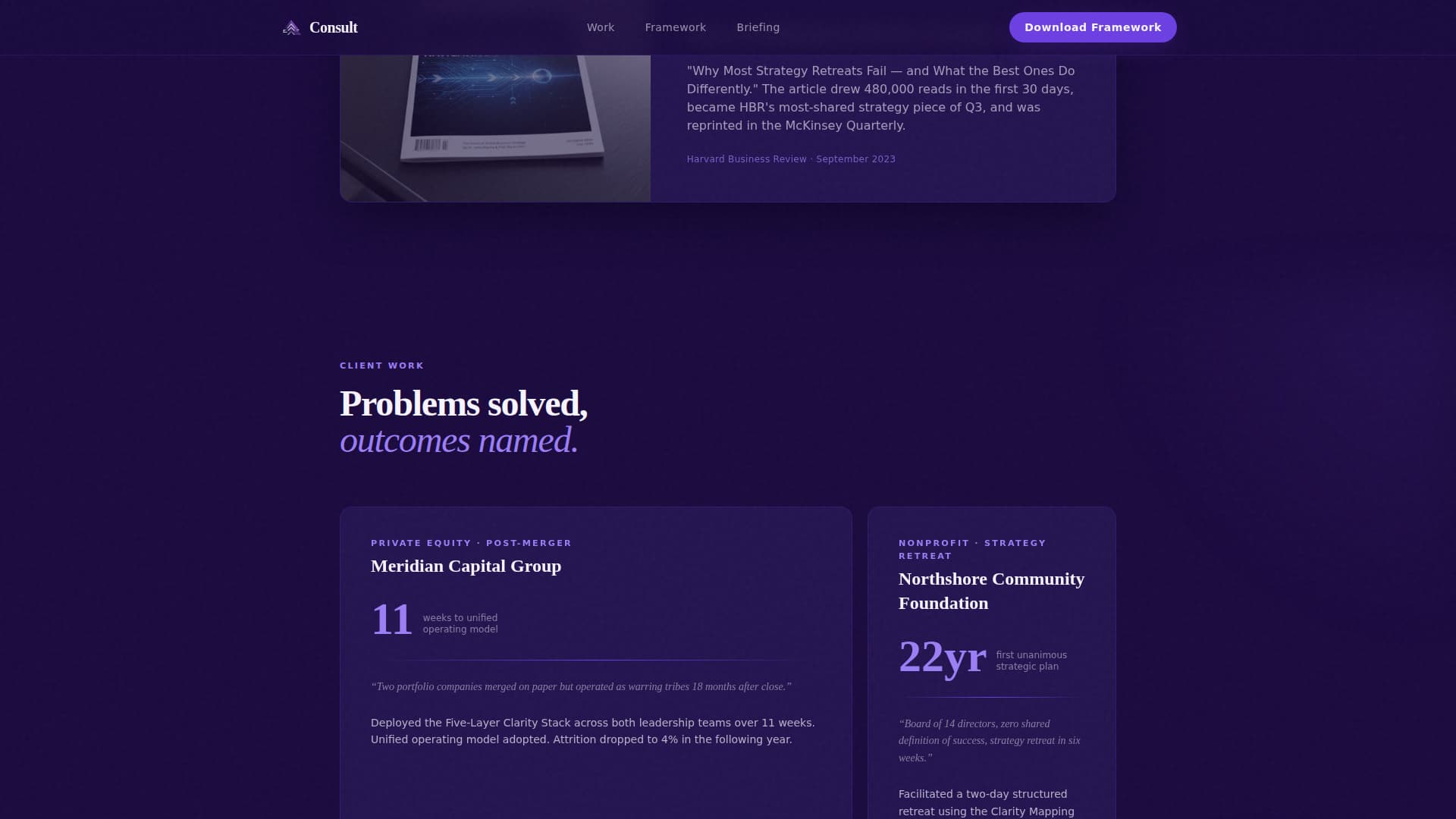 Consultant Career Portfolio Website Template