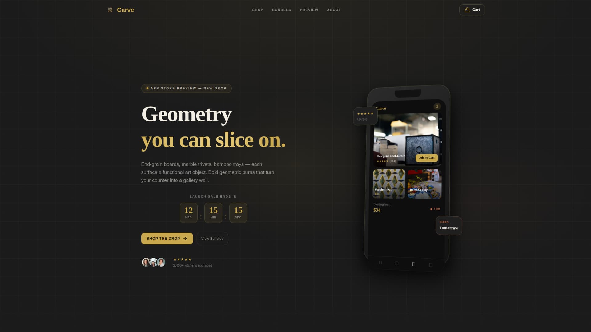 Cutting Boards & Kitchen Accessories Store Professional Website Template