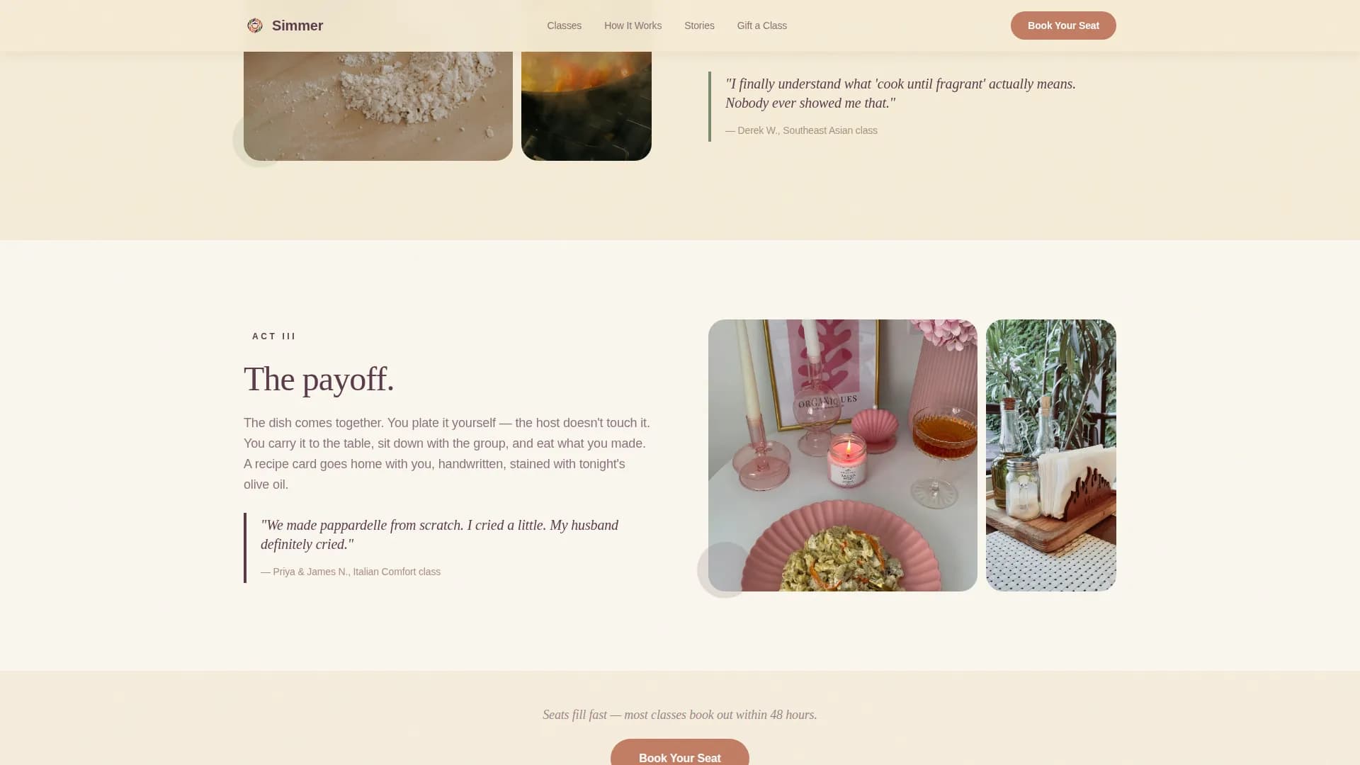 Culinary School & Education Booking Website Template